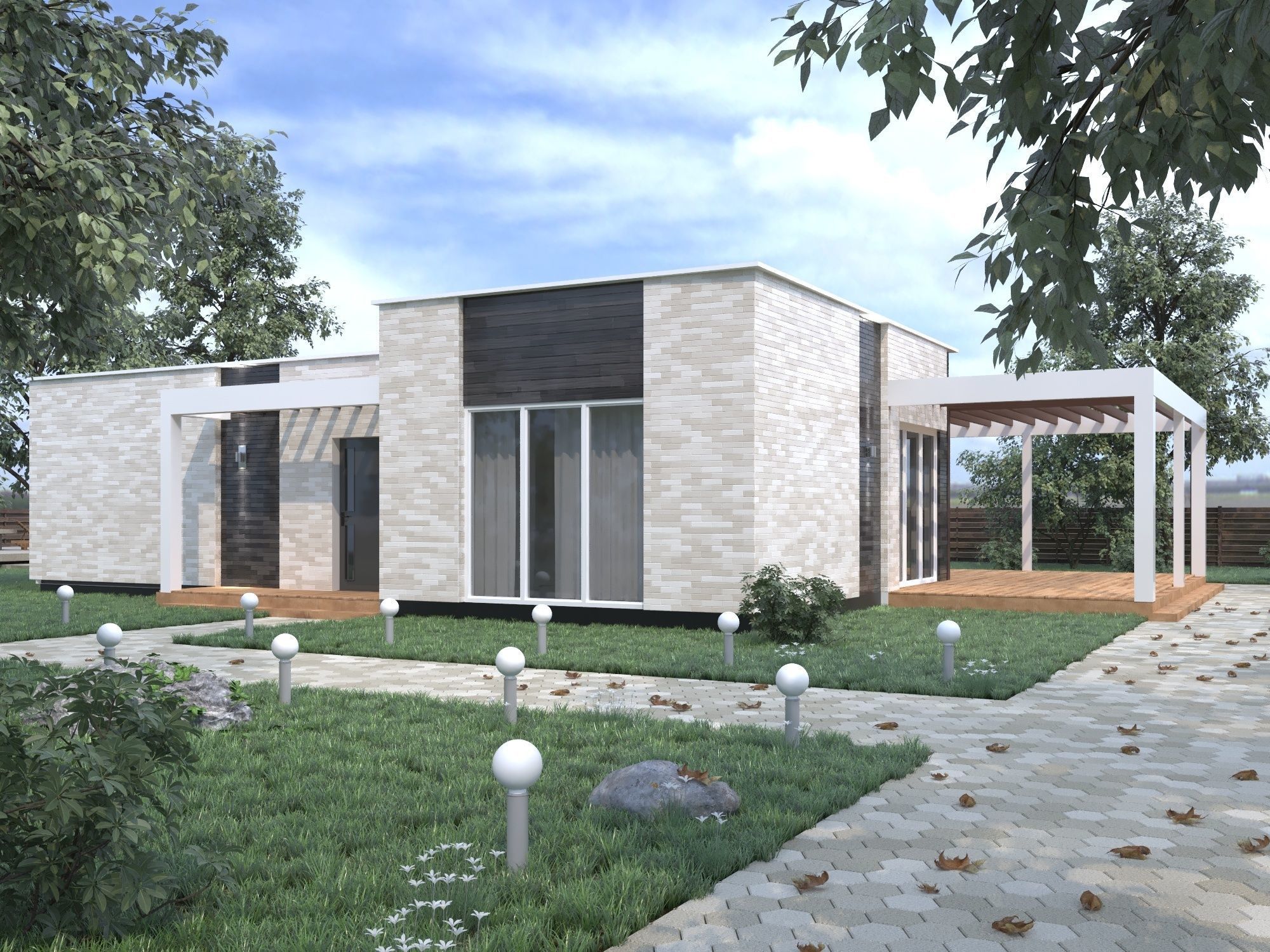 Modern House model Contemporary  3D model_7