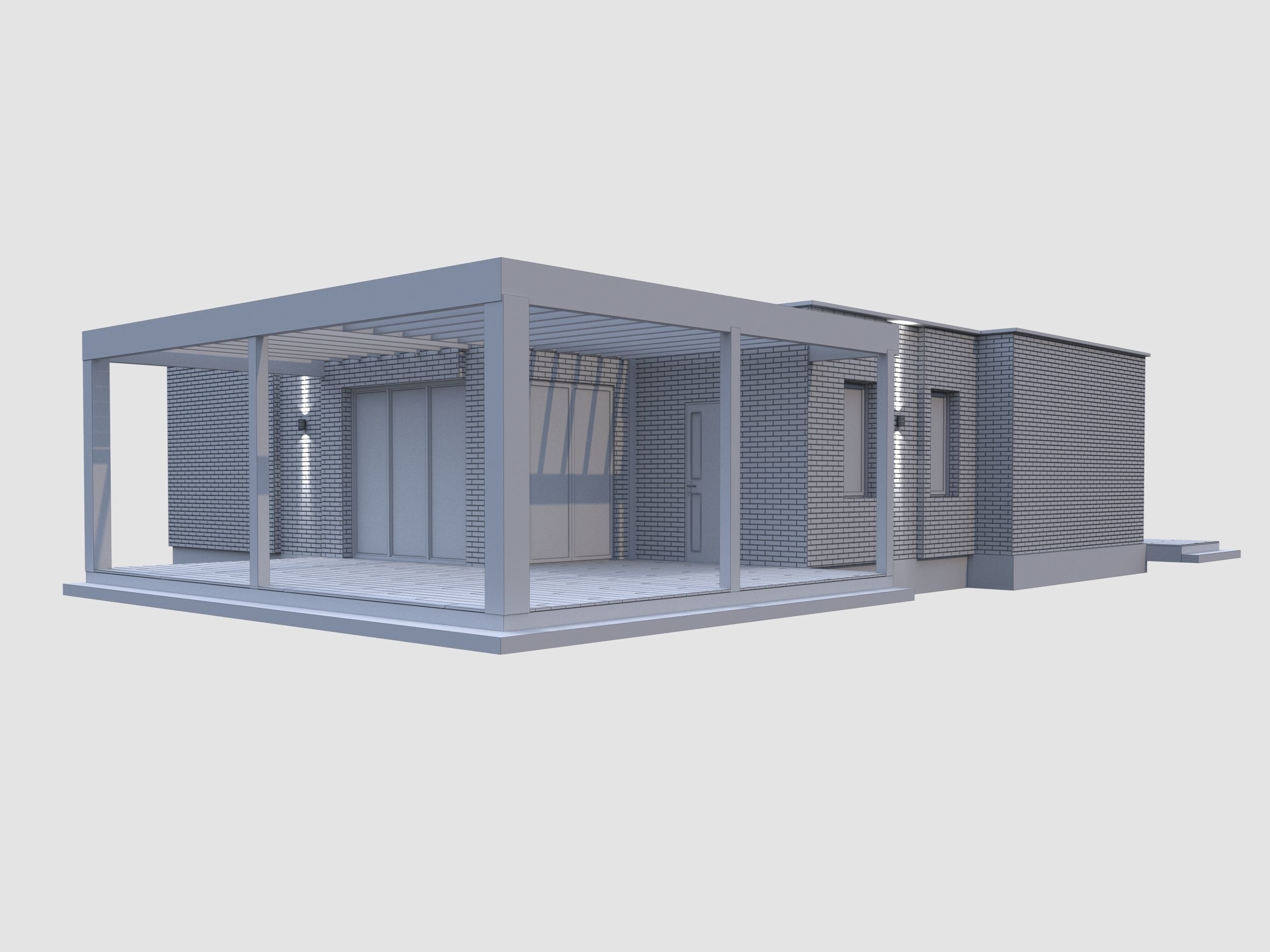 Modern House model Contemporary  3D model_3