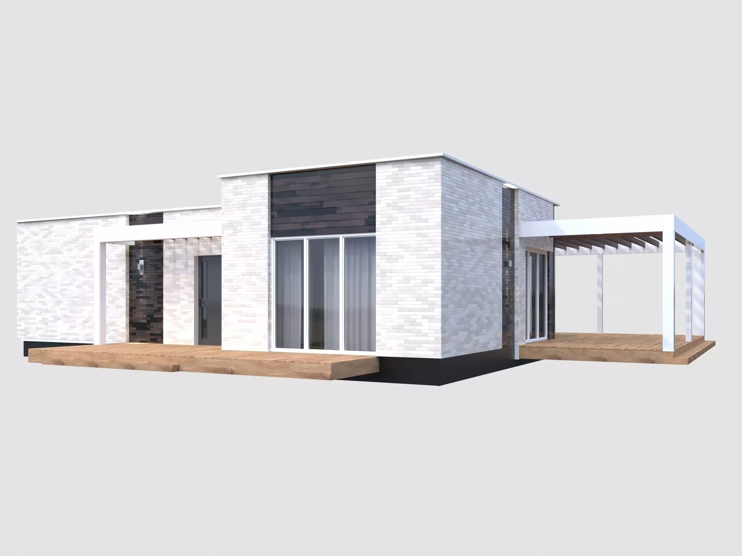Modern House model Contemporary  3D model_0