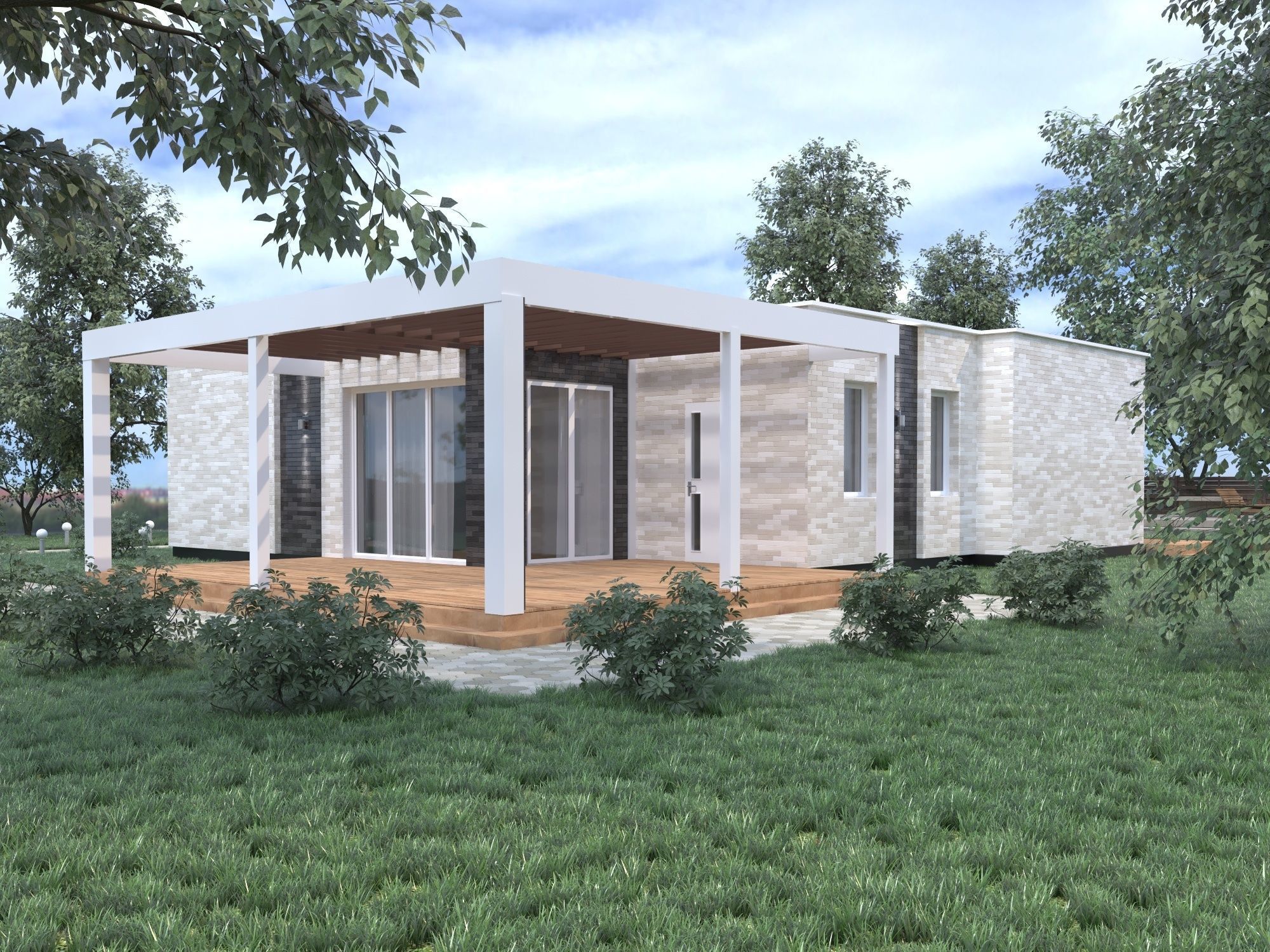 Modern House model Contemporary  3D model_8