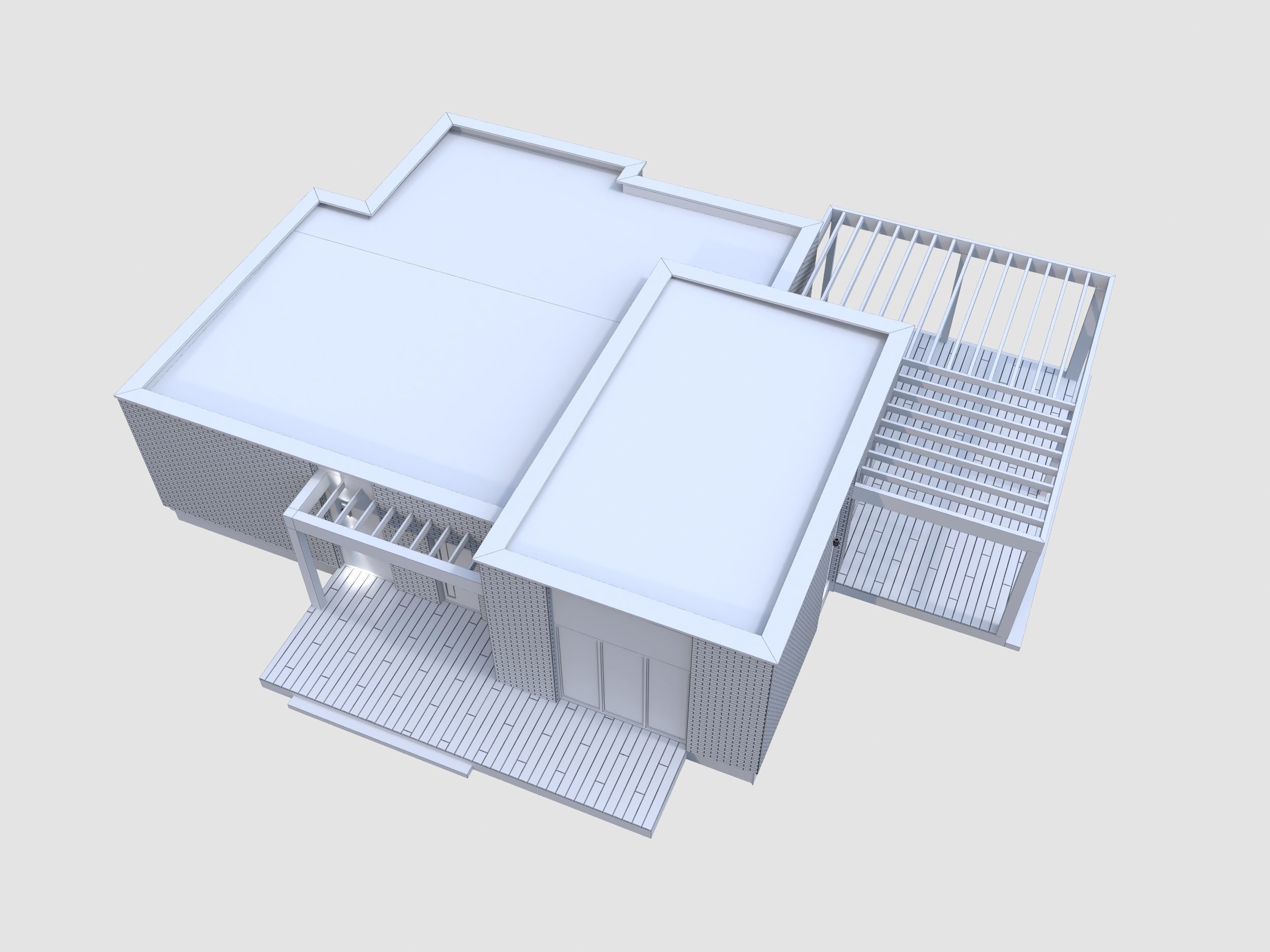 Modern House model Contemporary  3D model_6