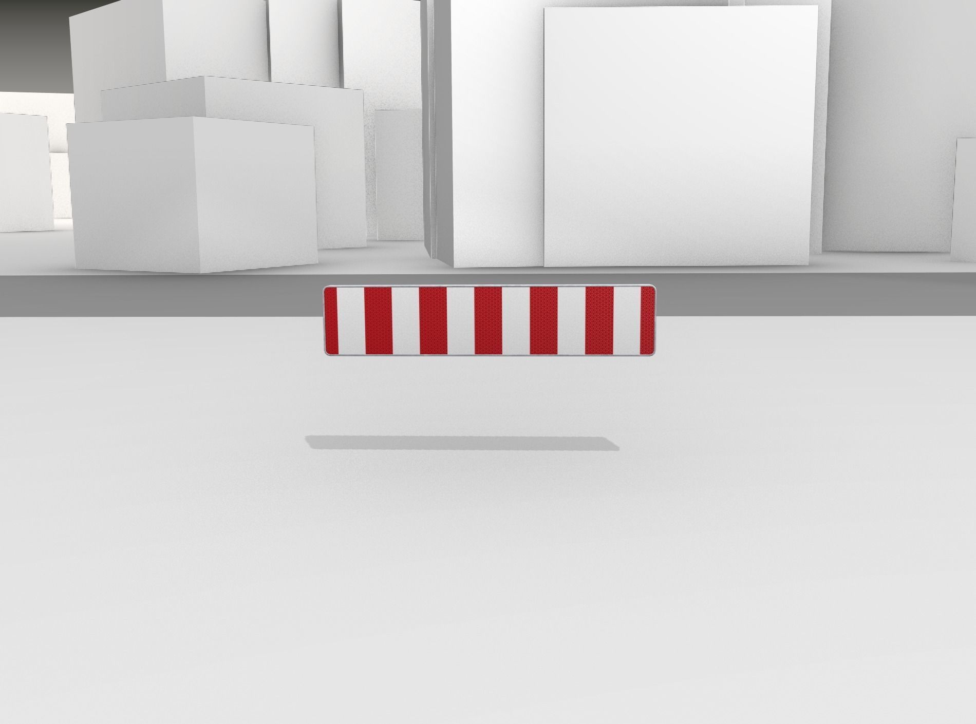 Construction Barrier Version 1 600-33 250x2400mm Low-poly 3D model_4