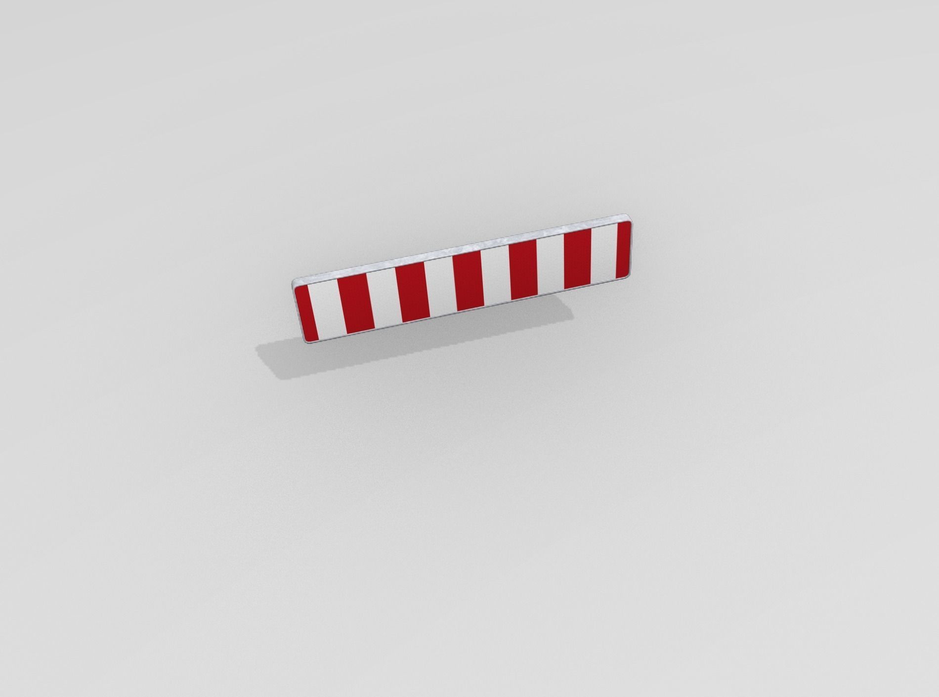 Construction Barrier Version 1 600-33 250x2400mm Low-poly 3D model_45