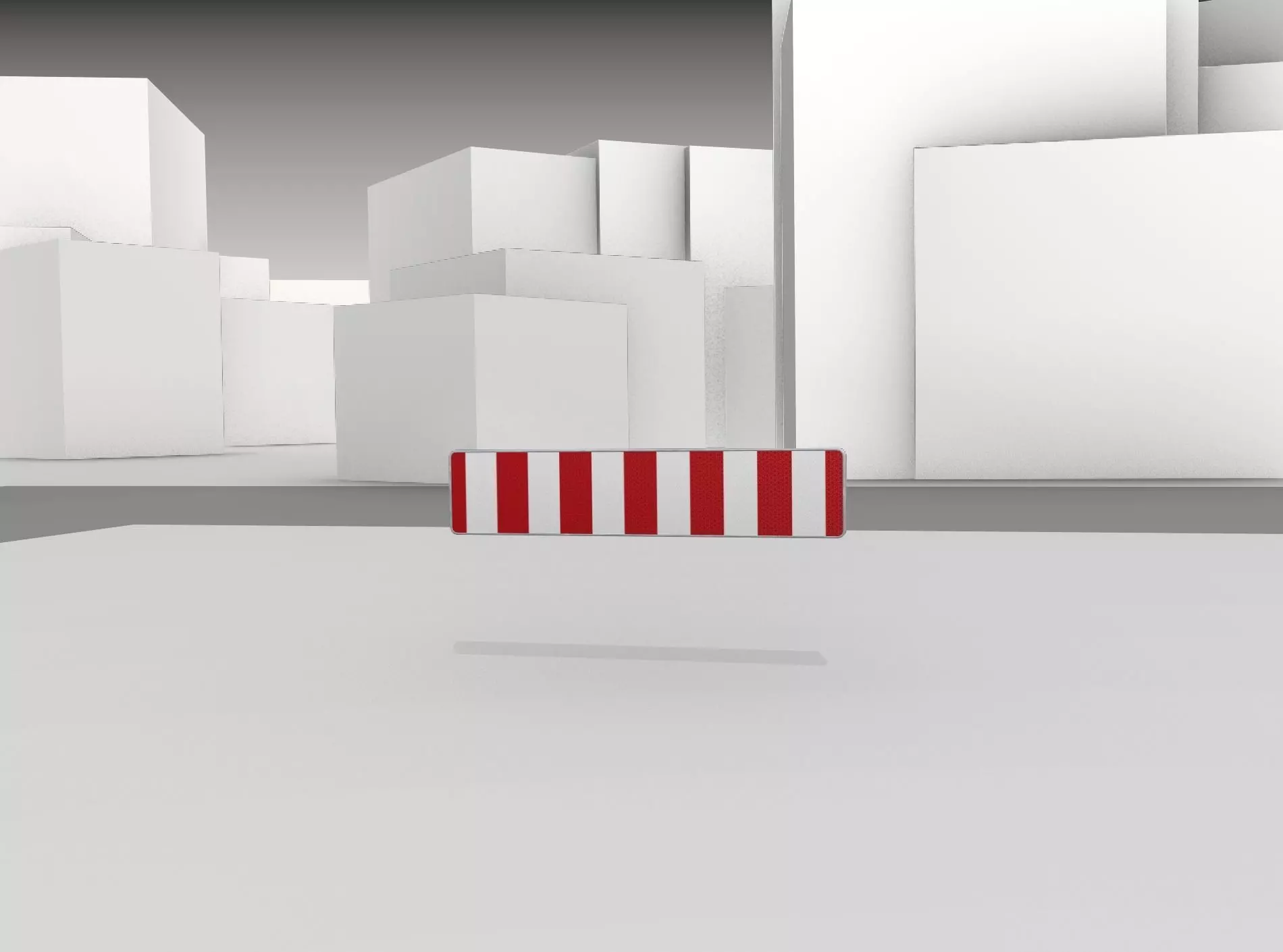 Construction Barrier Version 1 600-33 250x2400mm Low-poly 3D model_0