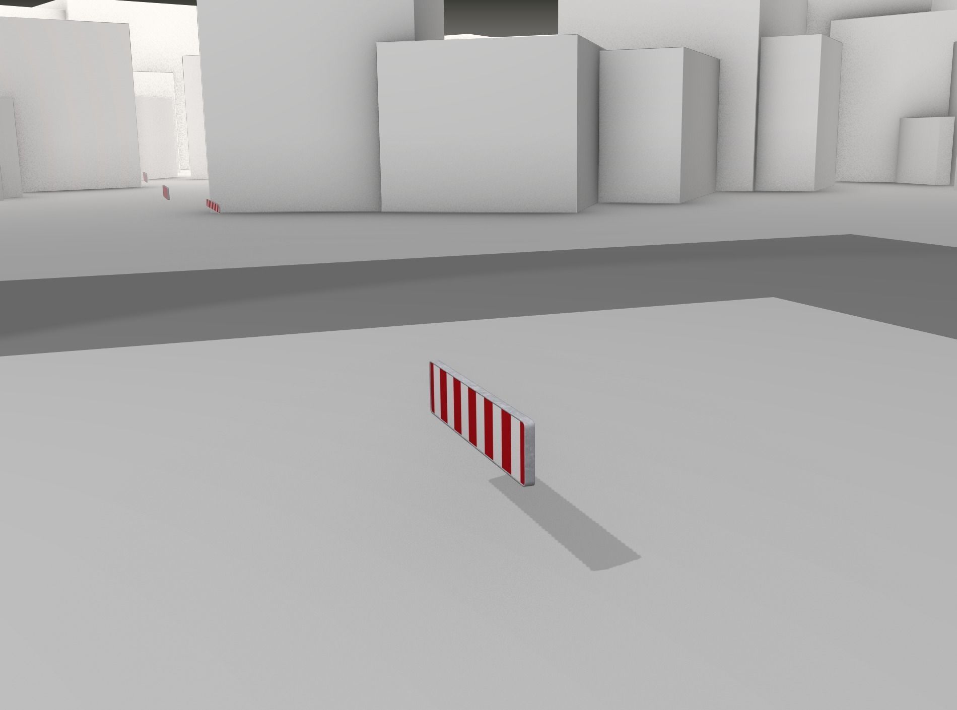 Construction Barrier Version 1 600-33 250x2400mm Low-poly 3D model_11