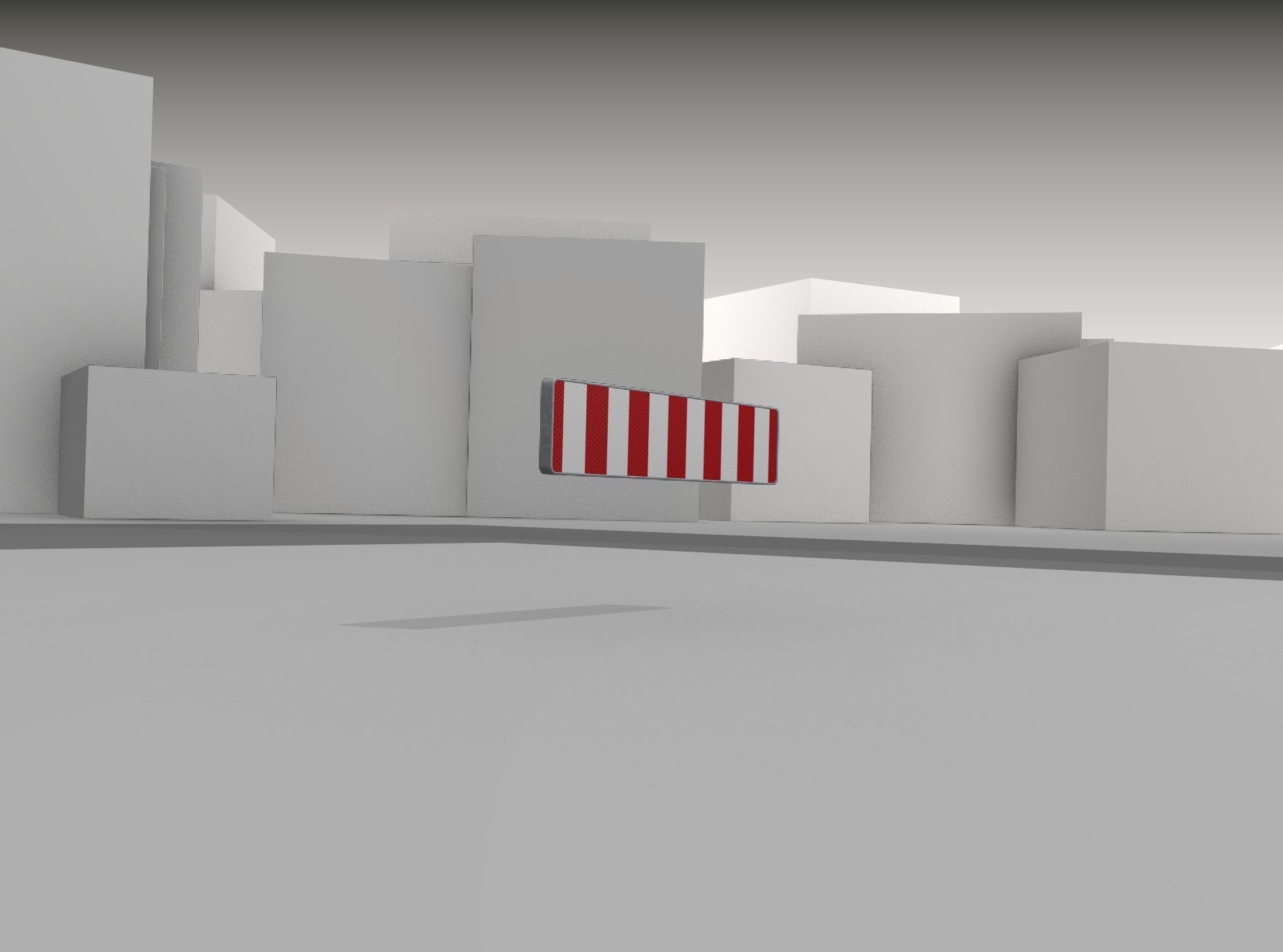 Construction Barrier Version 1 600-33 250x2400mm Low-poly 3D model_41