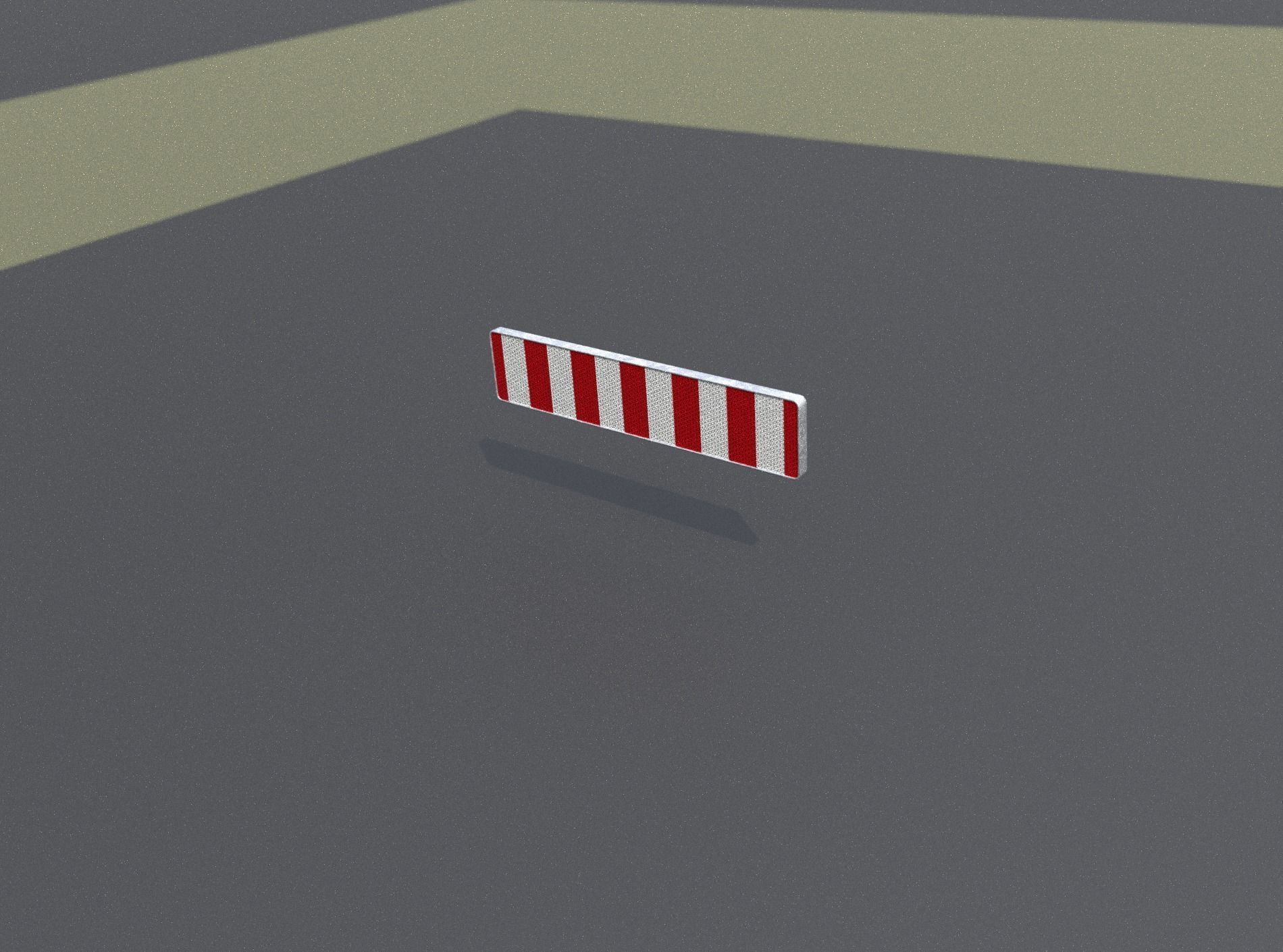 Construction Barrier Version 1 600-33 250x2400mm Low-poly 3D model_8