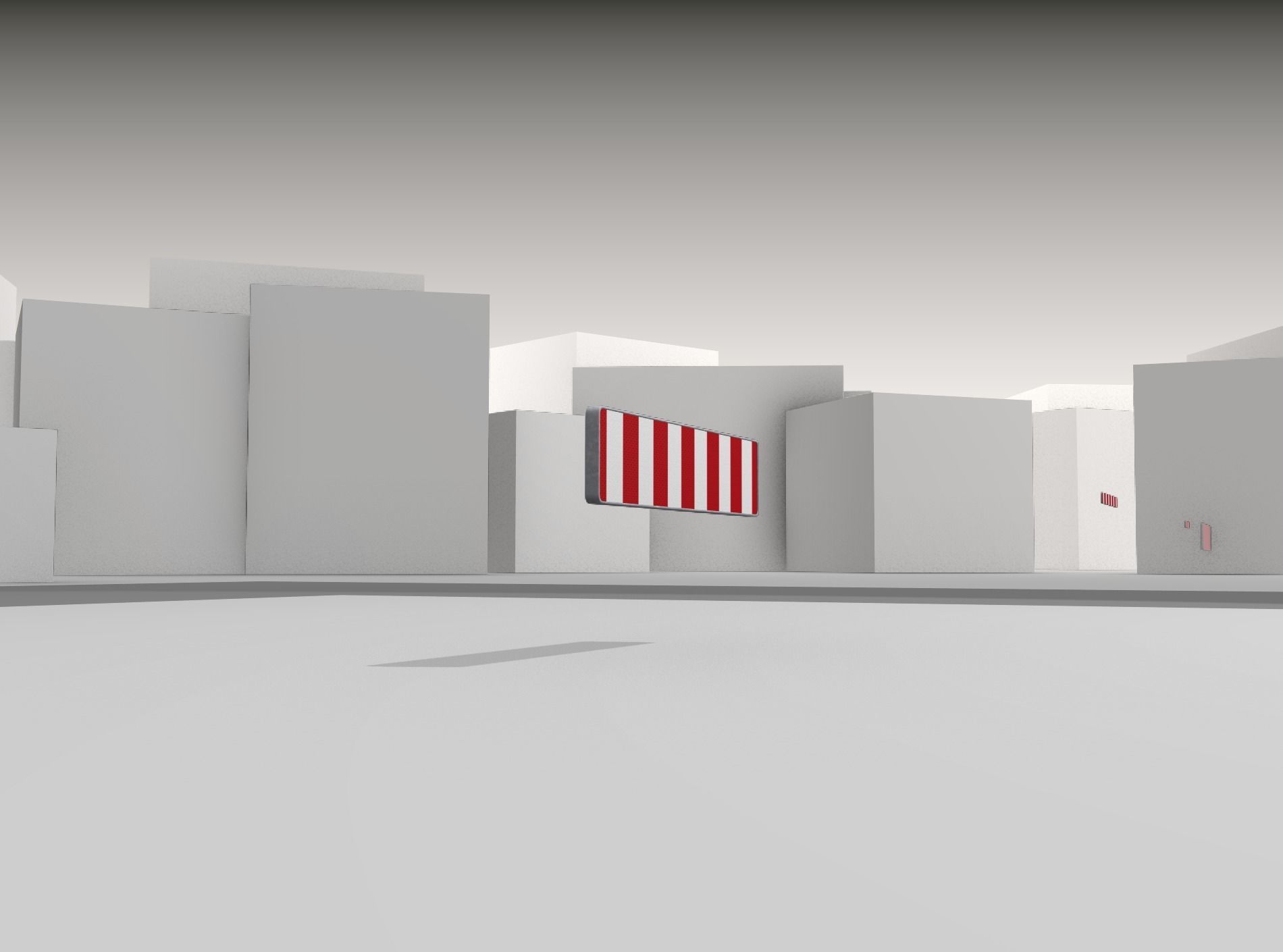 Construction Barrier Version 1 600-33 250x2400mm Low-poly 3D model_39