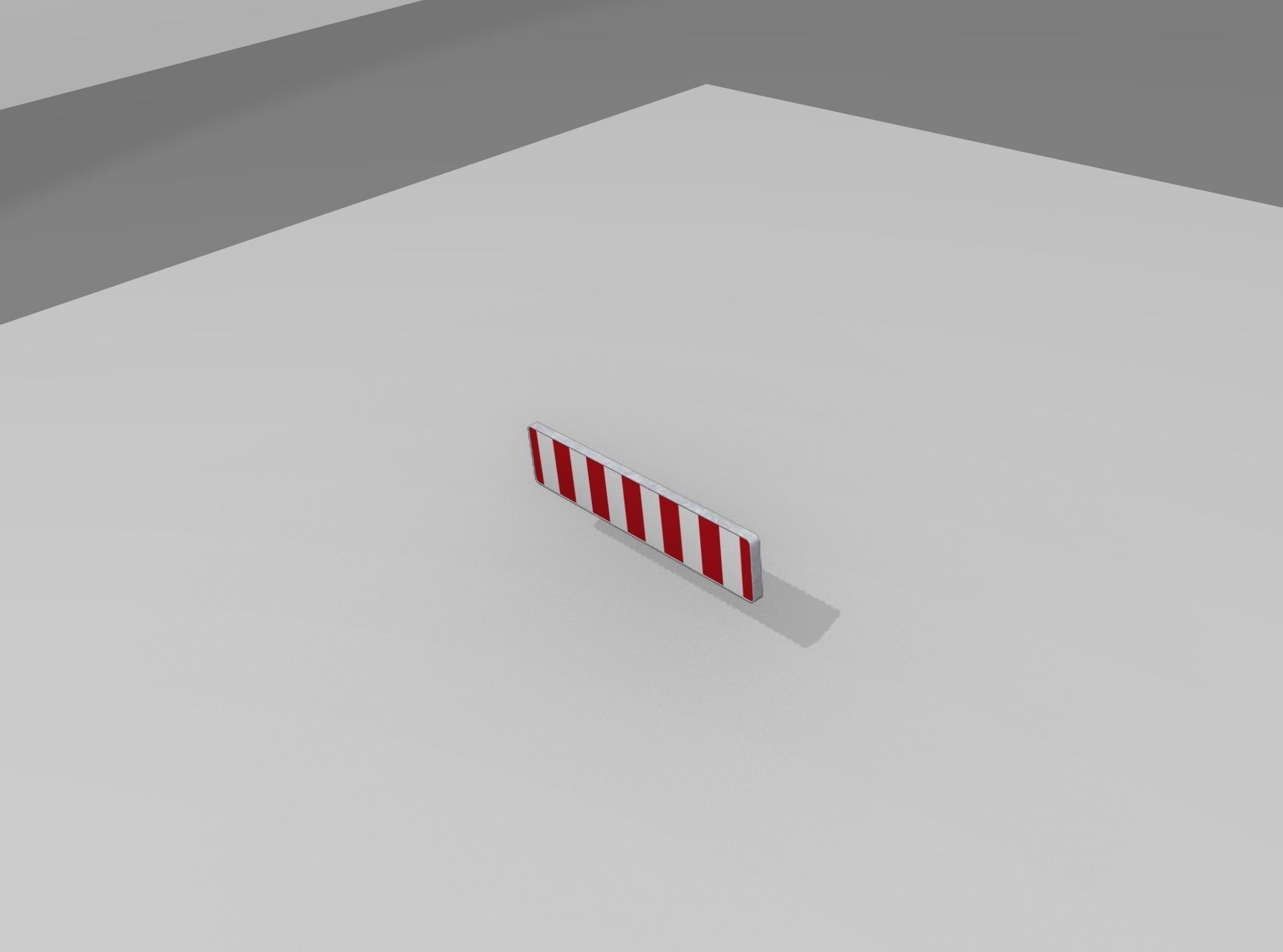 Construction Barrier Version 1 600-33 250x2400mm Low-poly 3D model_9