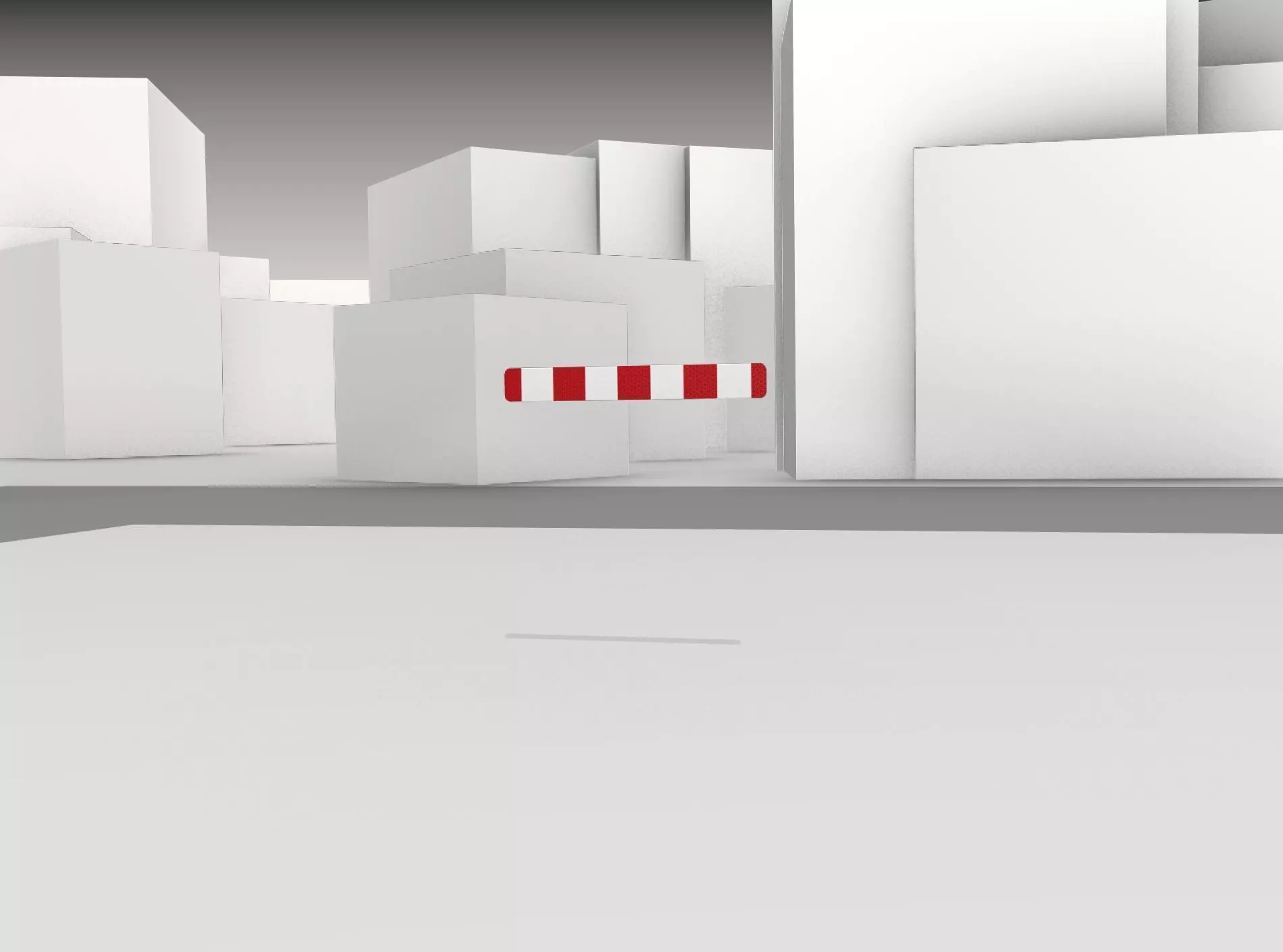 Construction Barrier Version 1 600-30 100x800mm Low-poly 3D model