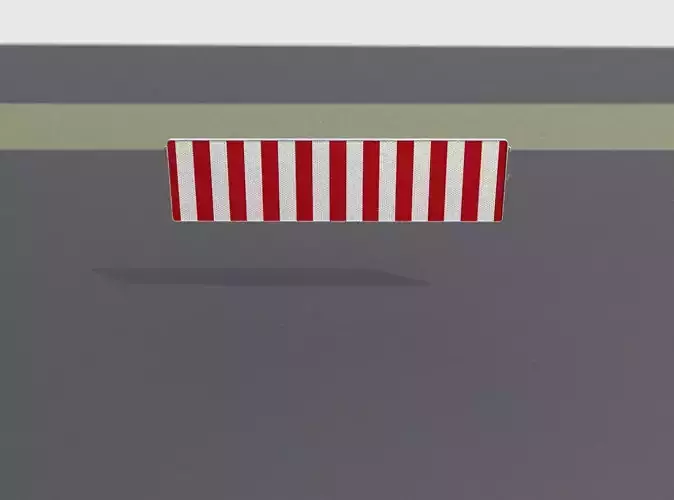 Construction Barrier Version 2 600-38 500x2000mm  Low-poly 3D model