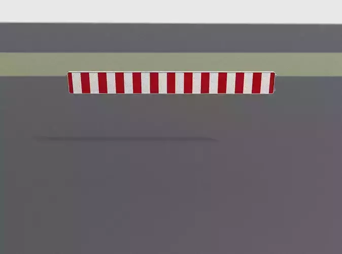 Construction Barrier Version 2 600-36 250x2400mm Low-poly 3D model