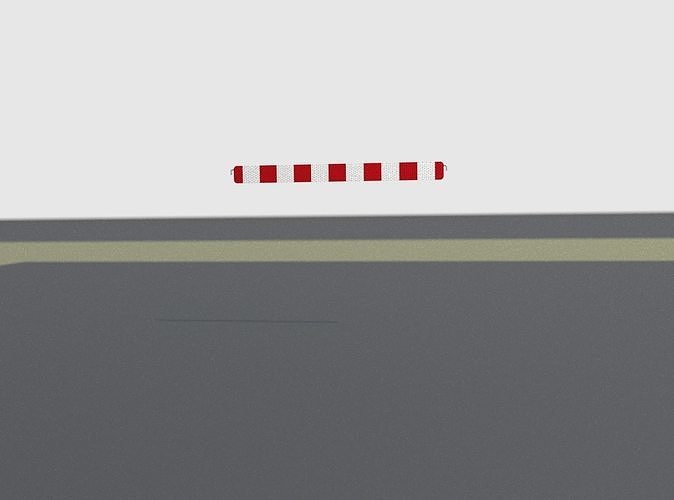 Construction Barrier Version 2 600-31 100x1200mm Low-poly 3D model