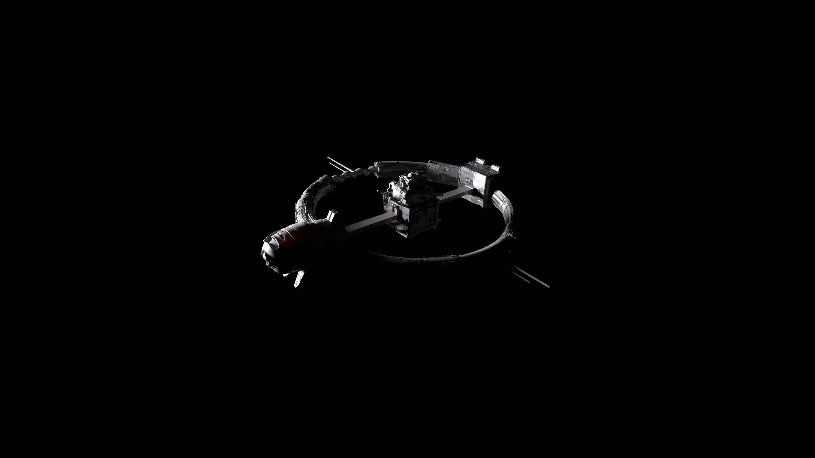 SCI FI SPACESHIP Low-poly 3D model_0