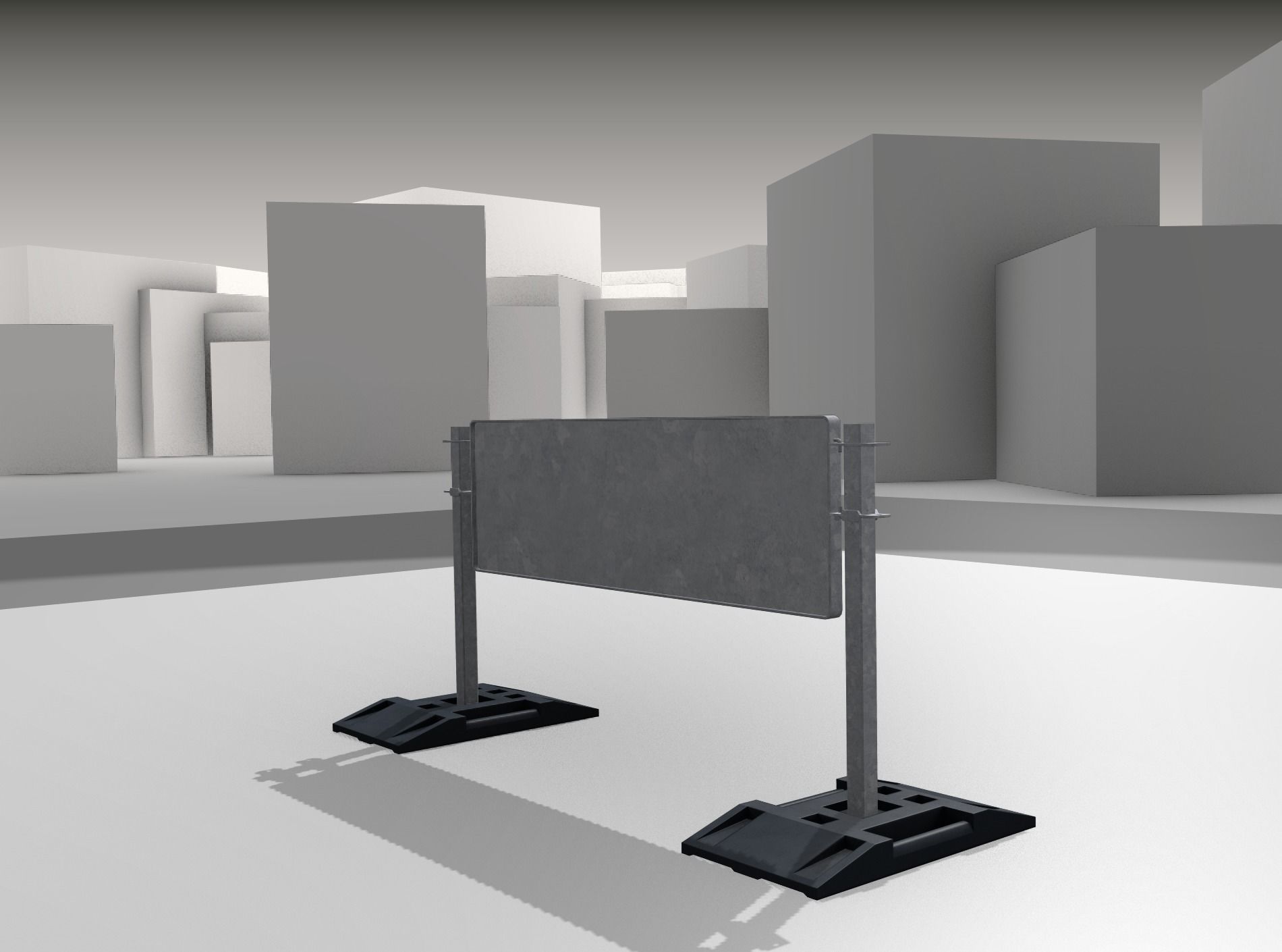 Construction Barrier Version 3 600-37 500x1600mm Low-poly 3D model_31
