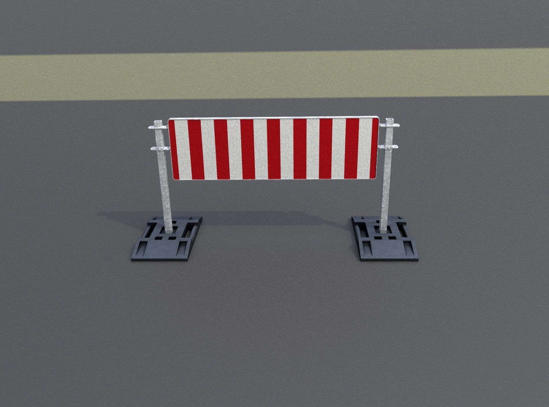 Construction Barrier Version 3 600-37 500x1600mm Low-poly 3D model_50