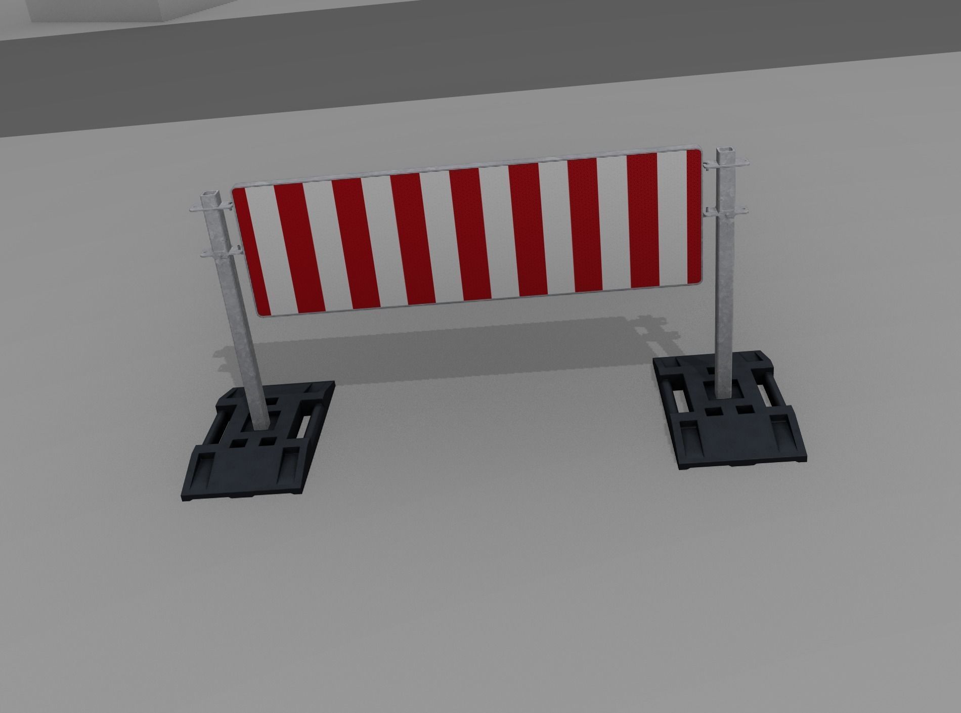 Construction Barrier Version 3 600-37 500x1600mm Low-poly 3D model_47