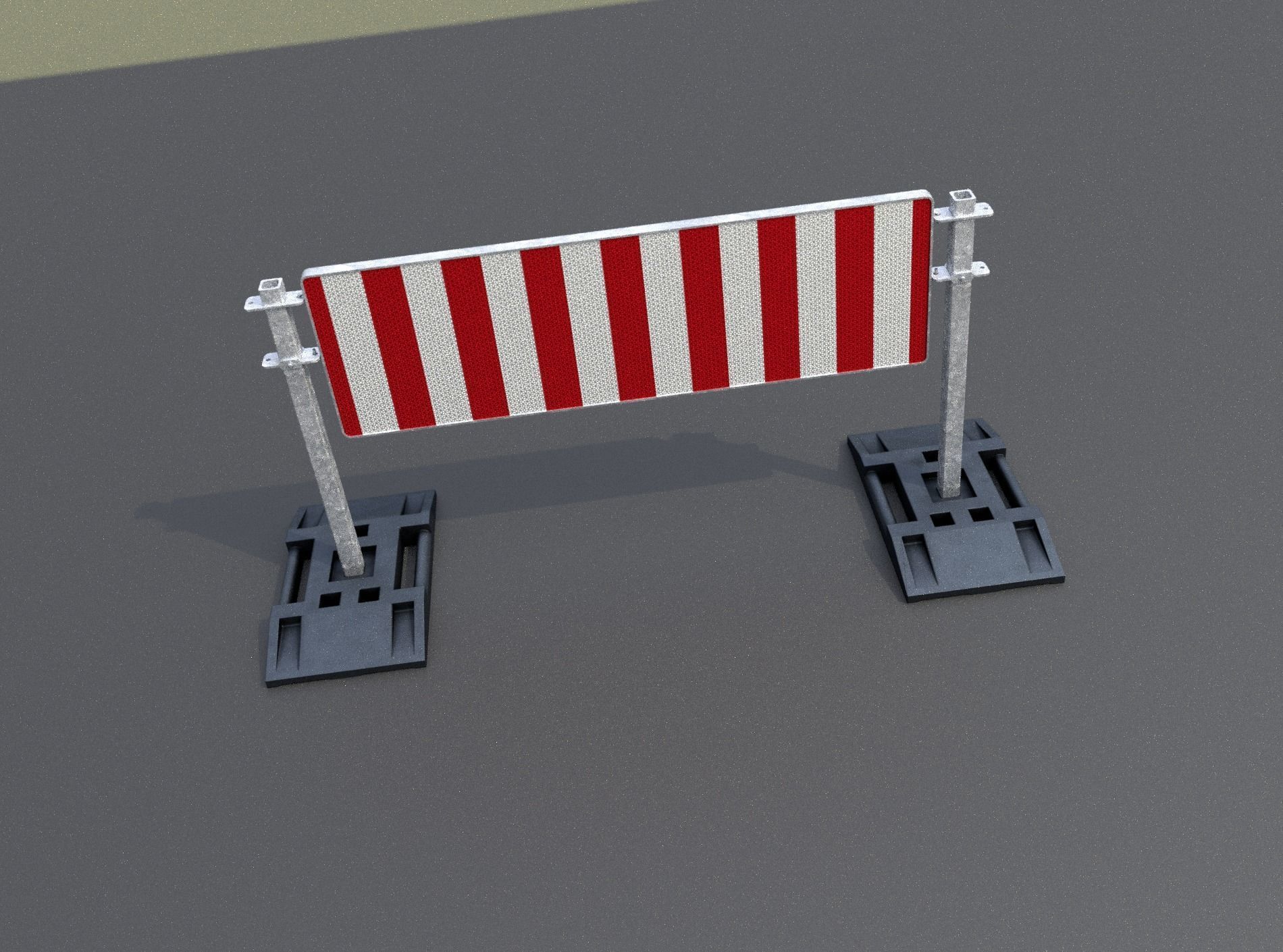 Construction Barrier Version 3 600-37 500x1600mm Low-poly 3D model_46