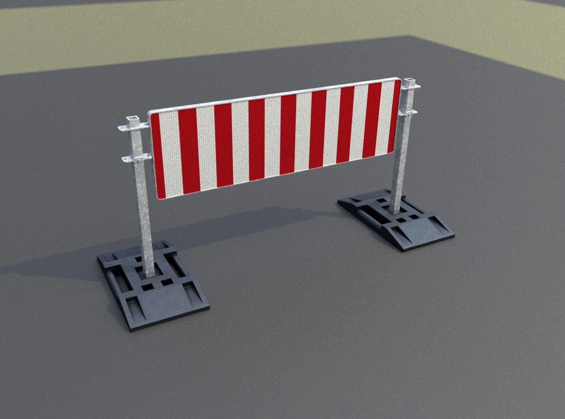 Construction Barrier Version 3 600-37 500x1600mm Low-poly 3D model_44