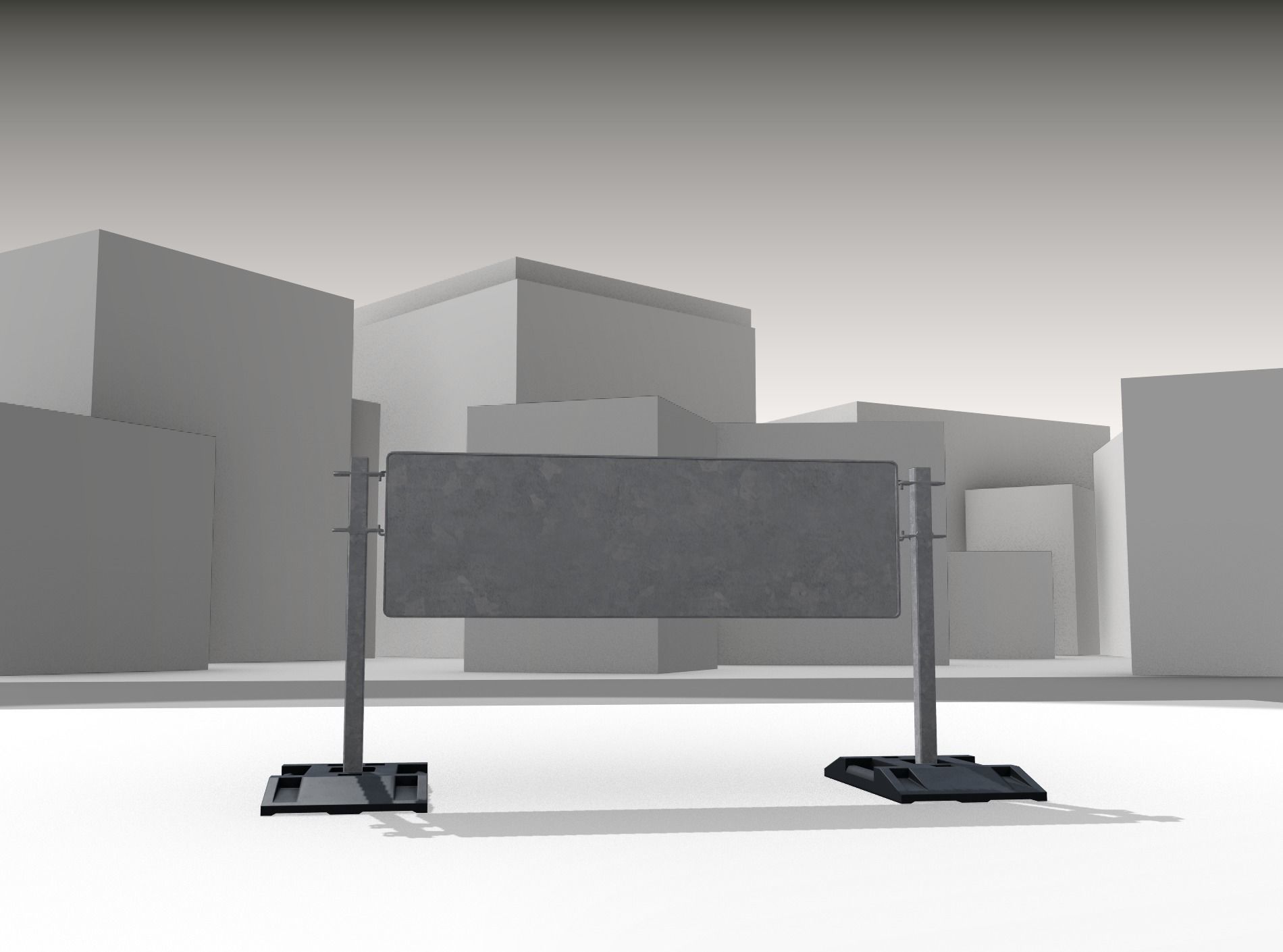 Construction Barrier Version 3 600-37 500x1600mm Low-poly 3D model_25