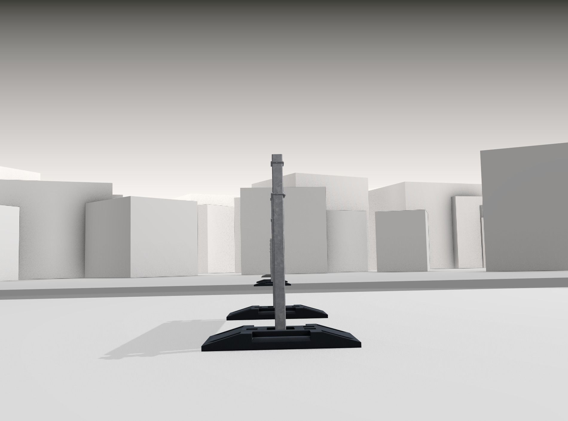 Construction Barrier Version 3 600-37 500x1600mm Low-poly 3D model_35