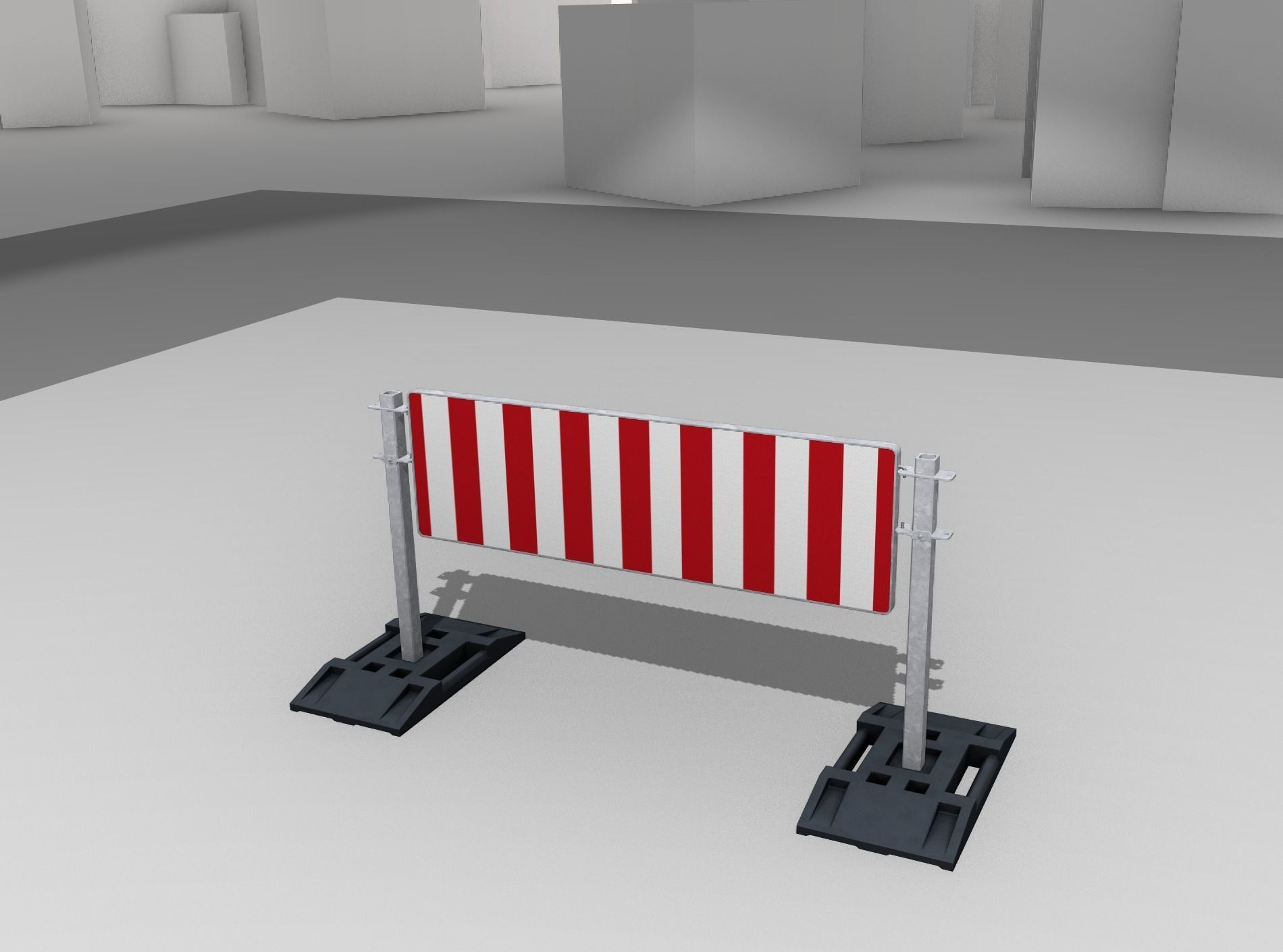 Construction Barrier Version 3 600-37 500x1600mm Low-poly 3D model_7