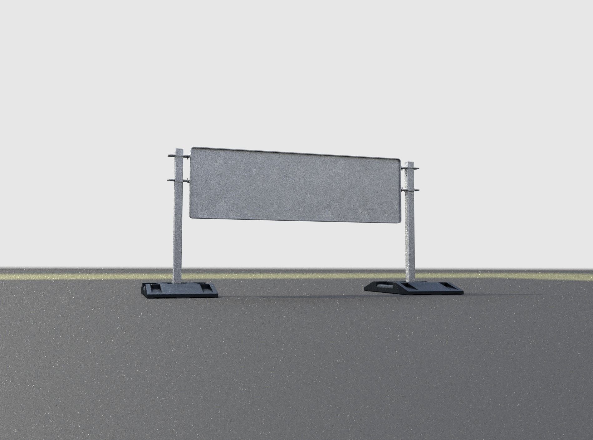 Construction Barrier Version 3 600-37 500x1600mm Low-poly 3D model_24
