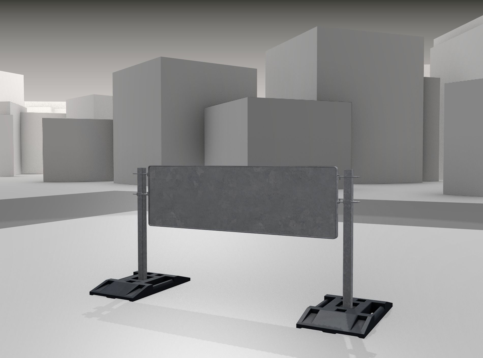 Construction Barrier Version 3 600-37 500x1600mm Low-poly 3D model_29