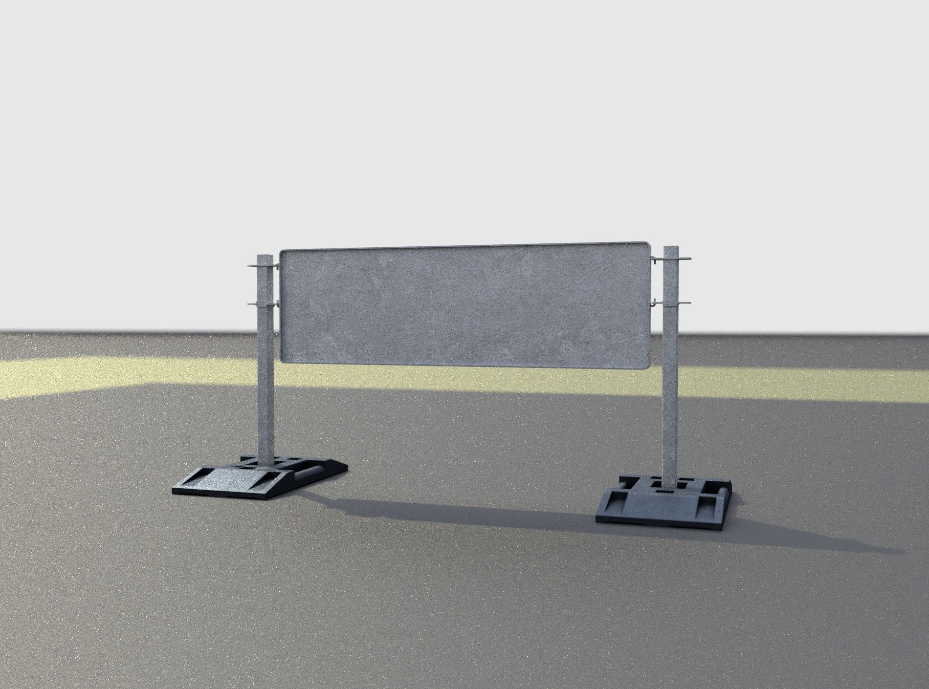 Construction Barrier Version 3 600-37 500x1600mm Low-poly 3D model_28