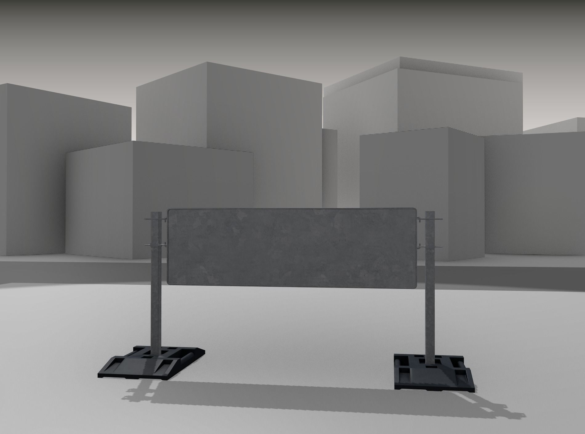 Construction Barrier Version 3 600-37 500x1600mm Low-poly 3D model_27