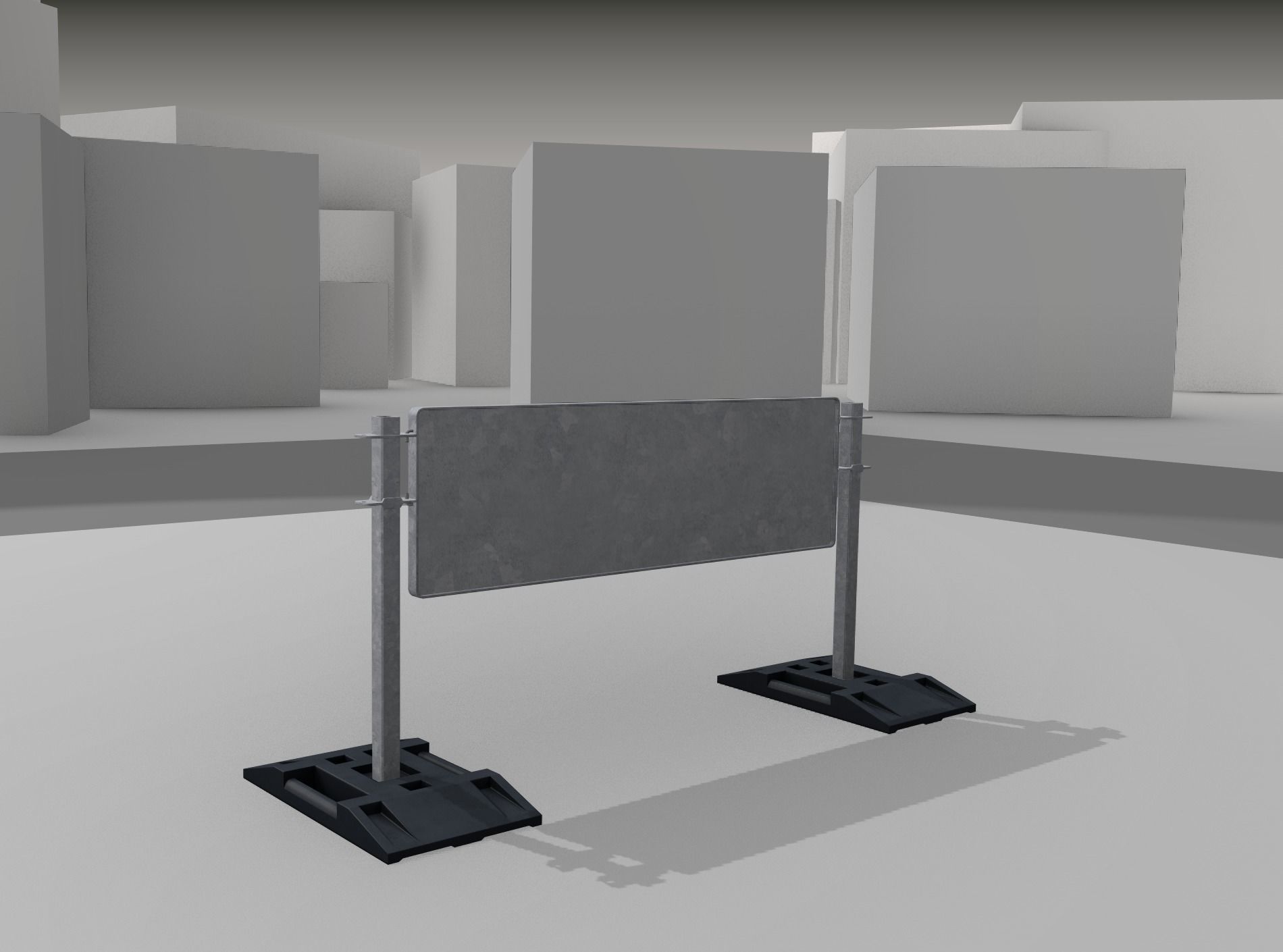 Construction Barrier Version 3 600-37 500x1600mm Low-poly 3D model_21