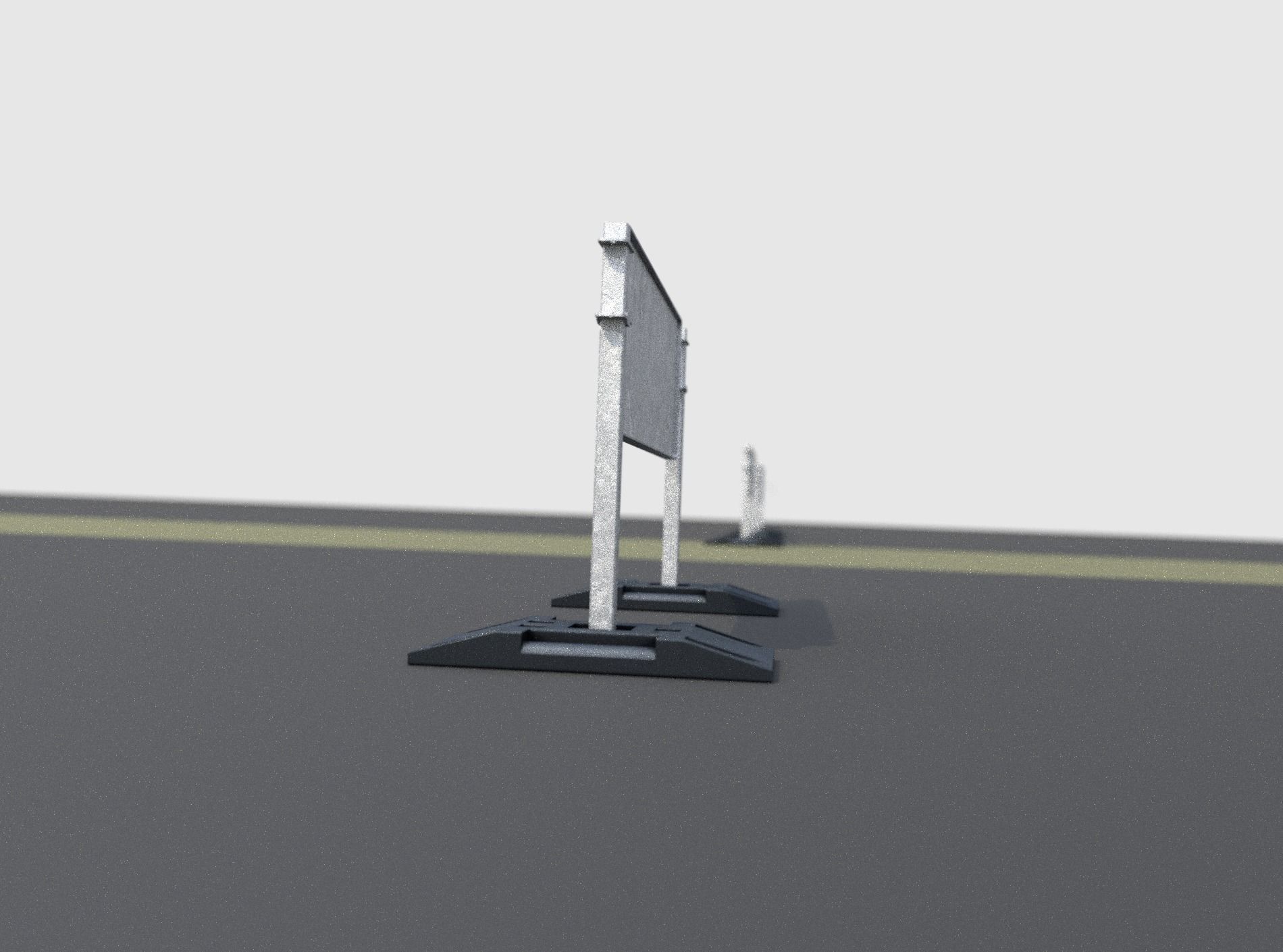 Construction Barrier Version 3 600-37 500x1600mm Low-poly 3D model_14