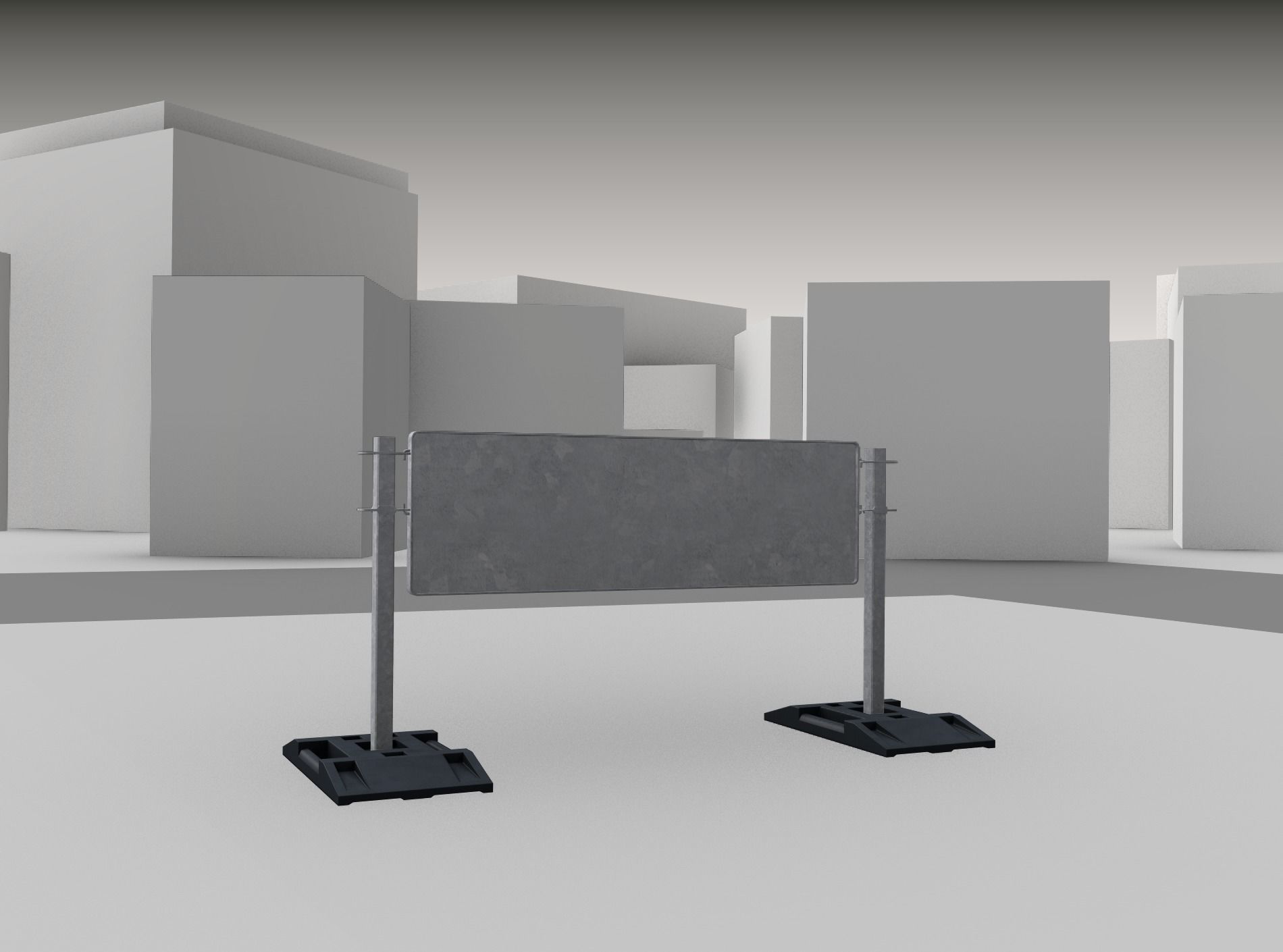 Construction Barrier Version 3 600-37 500x1600mm Low-poly 3D model_23