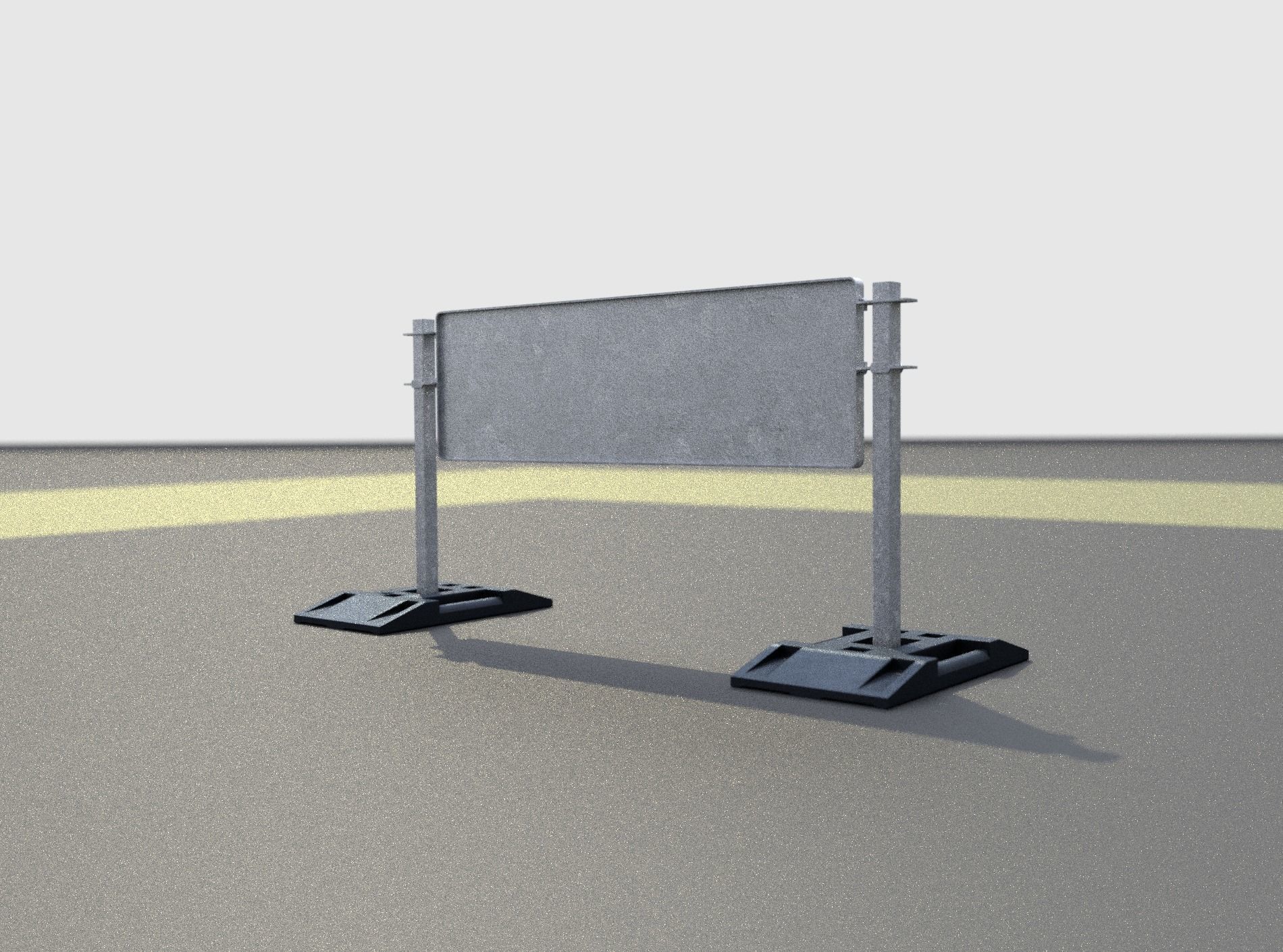 Construction Barrier Version 3 600-37 500x1600mm Low-poly 3D model_30