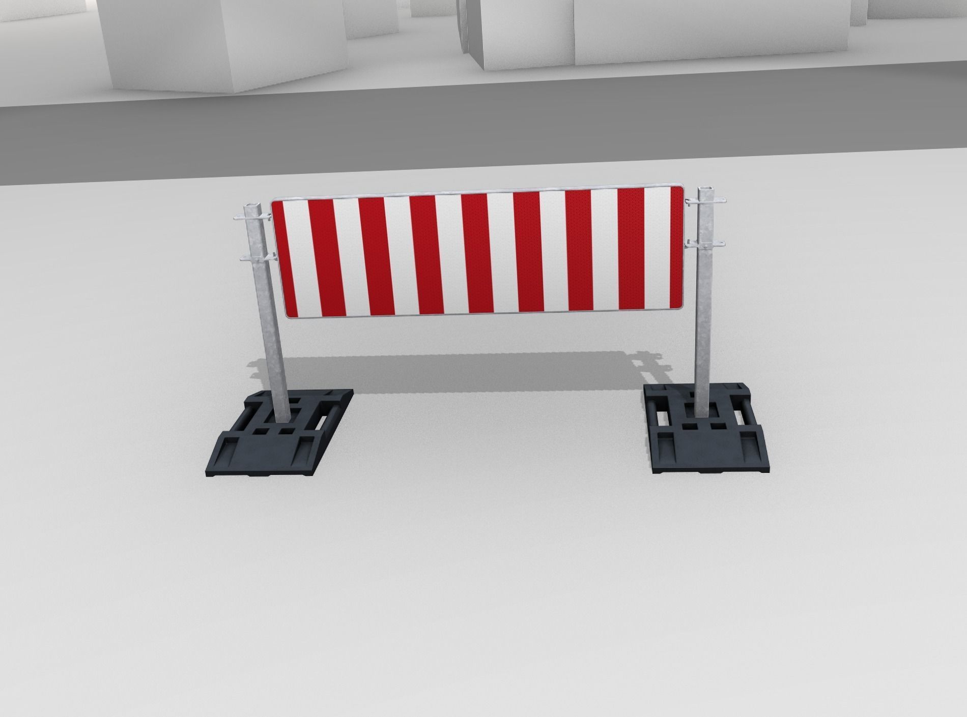 Construction Barrier Version 3 600-37 500x1600mm Low-poly 3D model_49