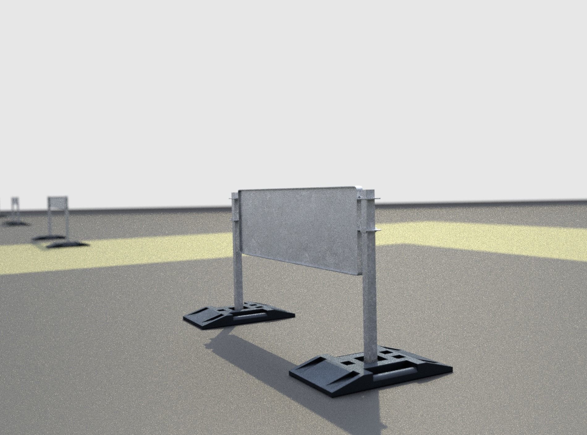 Construction Barrier Version 3 600-37 500x1600mm Low-poly 3D model_32