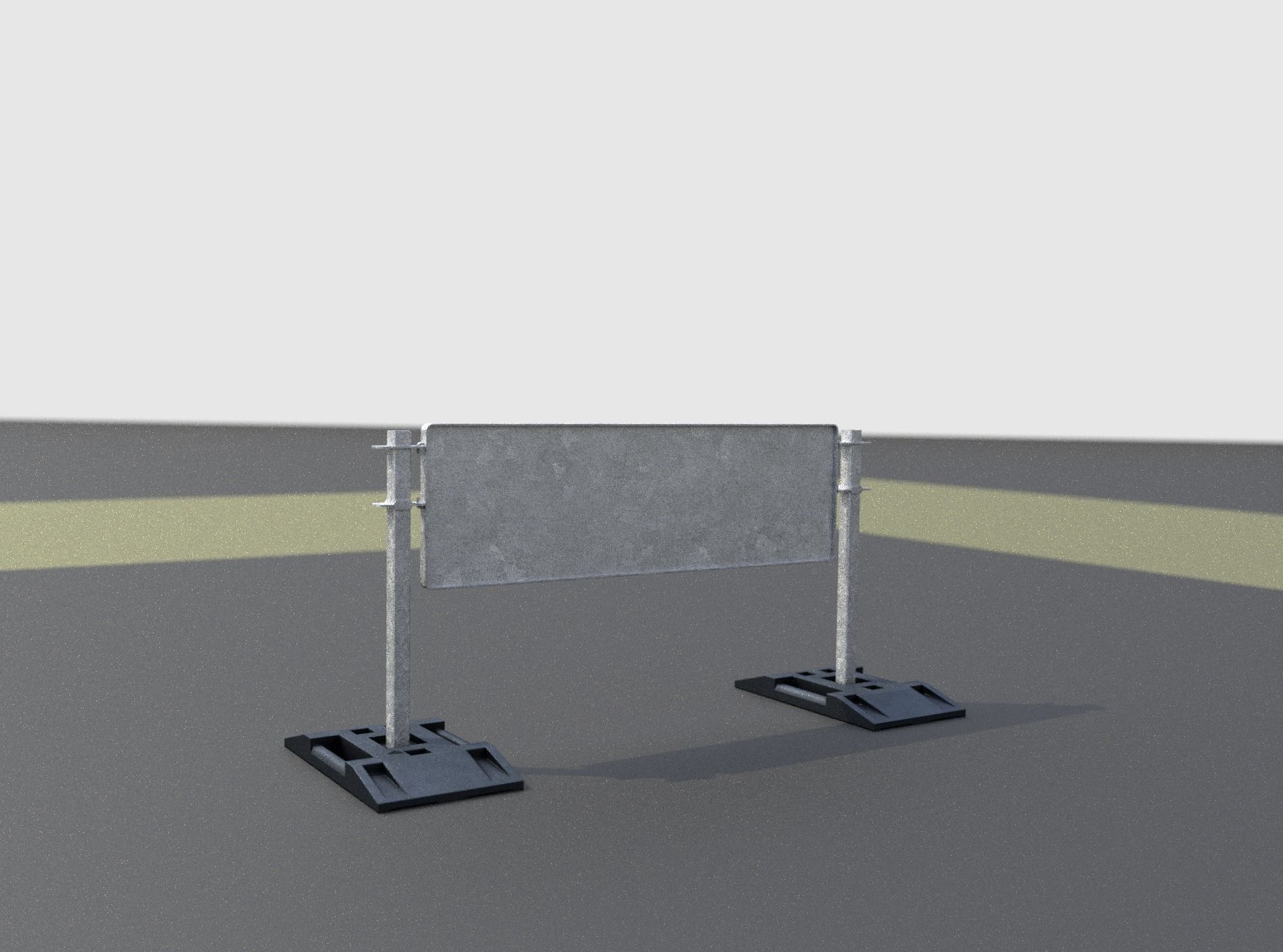 Construction Barrier Version 3 600-37 500x1600mm Low-poly 3D model_22