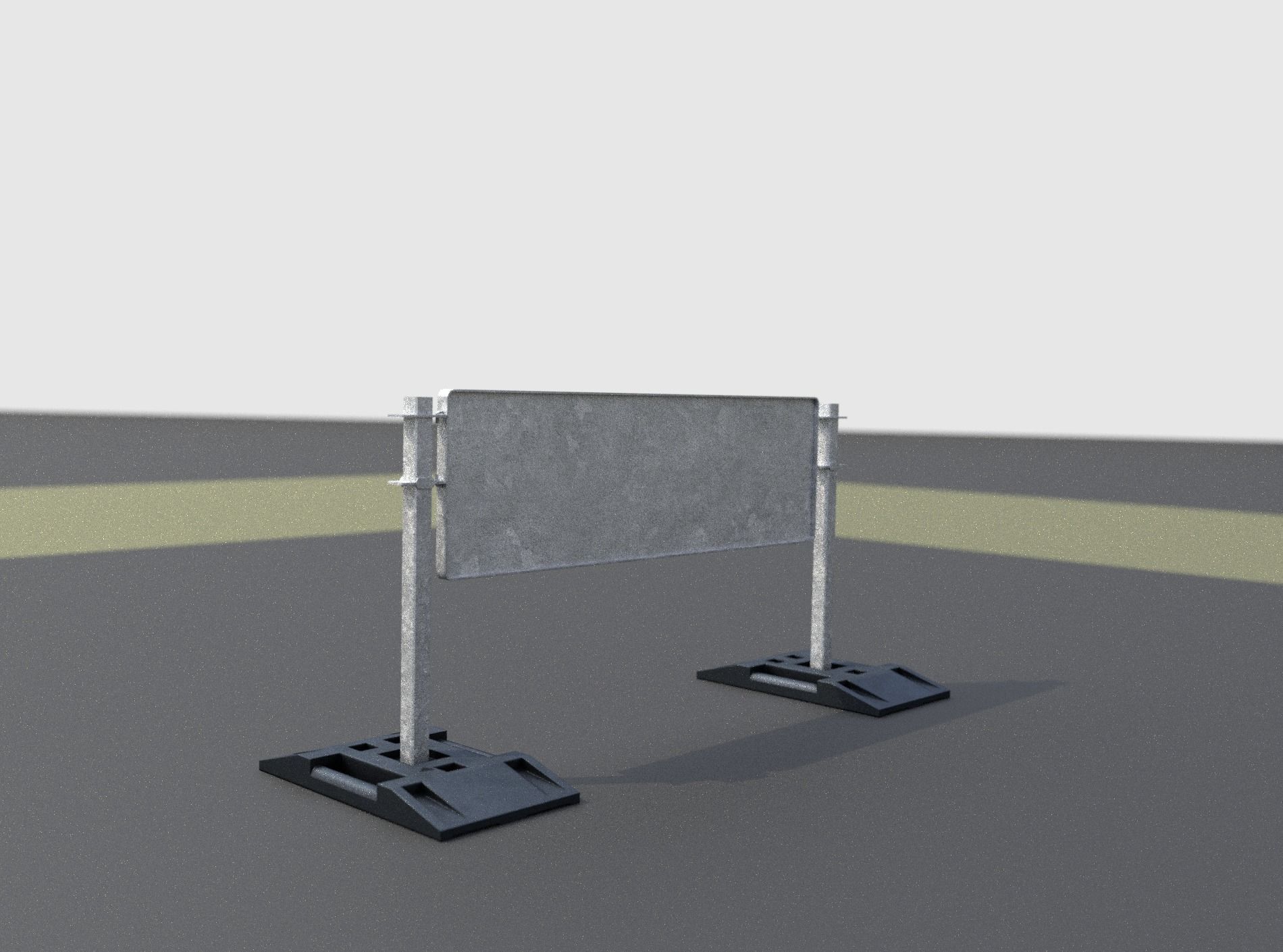 Construction Barrier Version 3 600-37 500x1600mm Low-poly 3D model_20