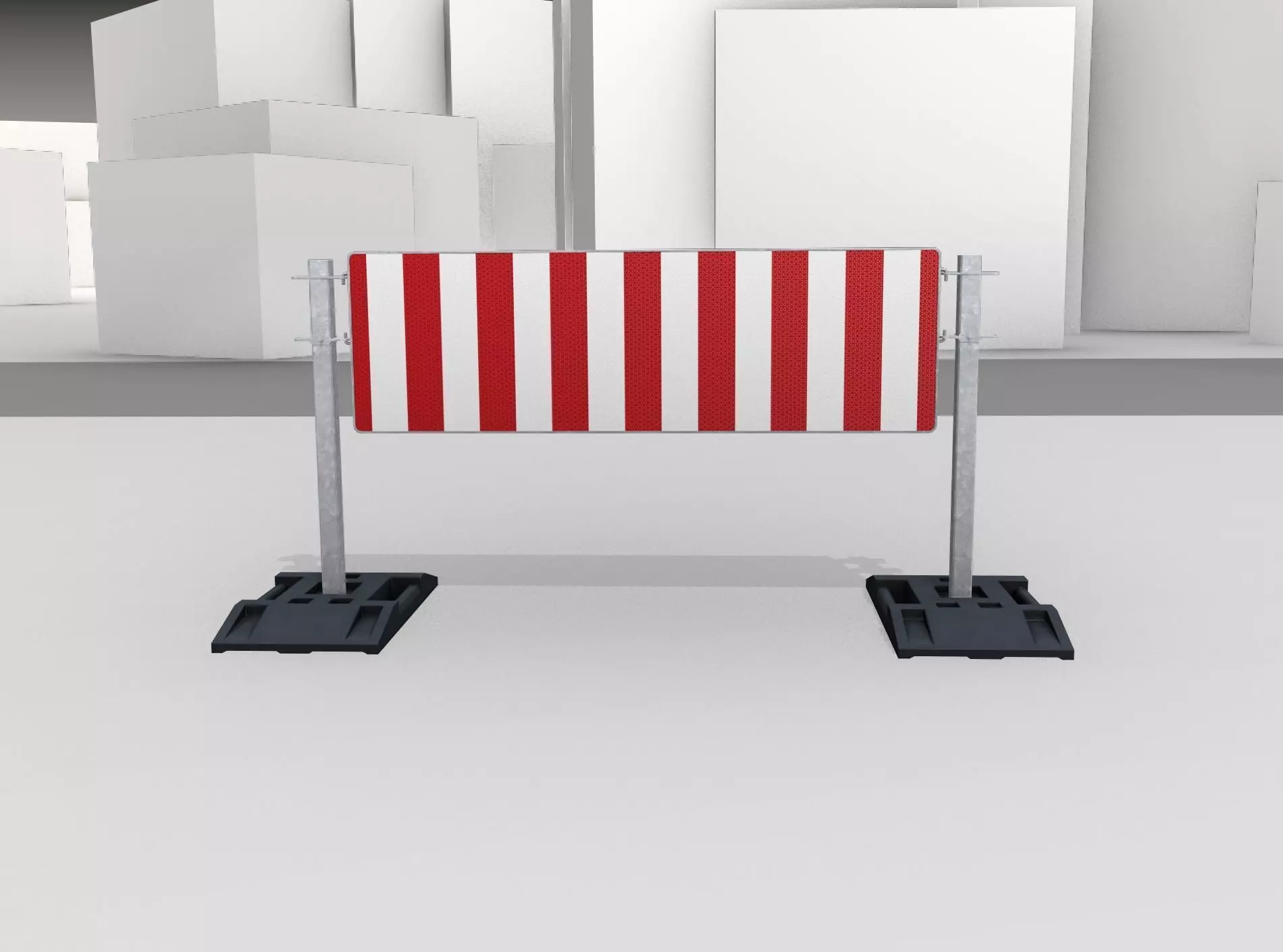 Construction Barrier Version 3 600-37 500x1600mm Low-poly 3D model_0