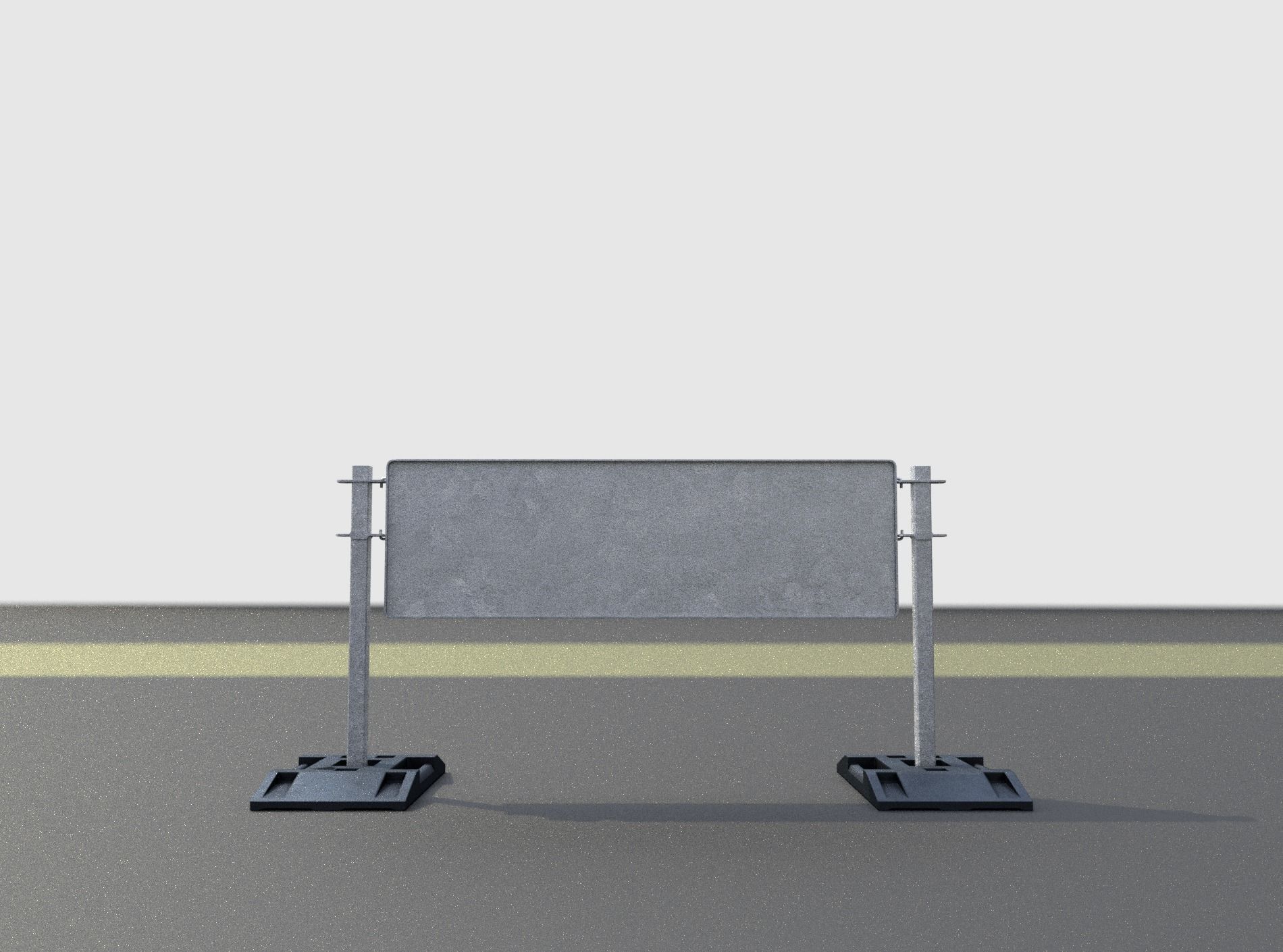 Construction Barrier Version 3 600-37 500x1600mm Low-poly 3D model_26
