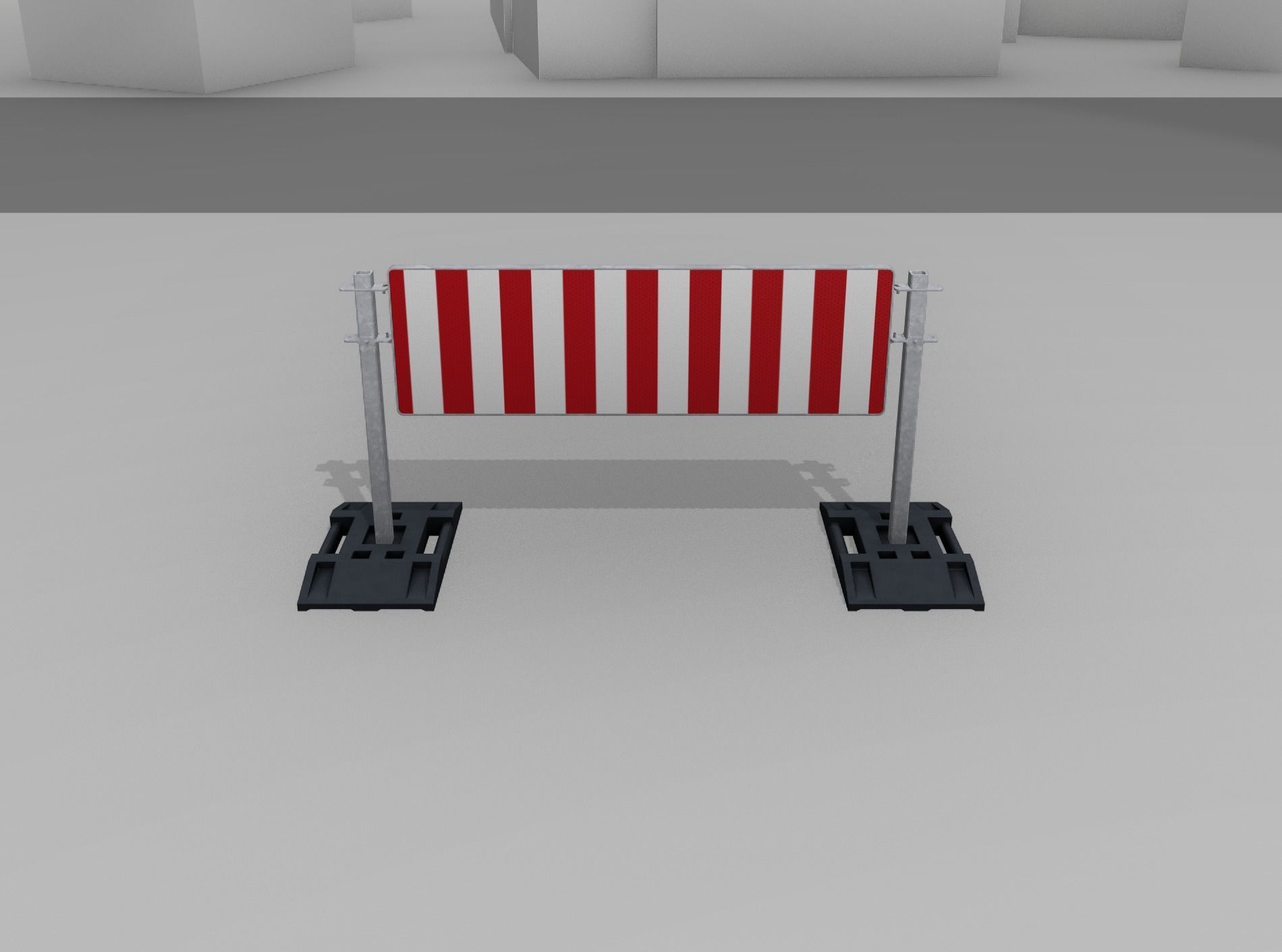 Construction Barrier Version 3 600-37 500x1600mm Low-poly 3D model_2
