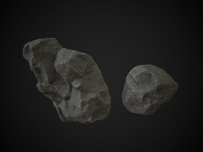 Rocks Cliffs Free low-poly 3D model