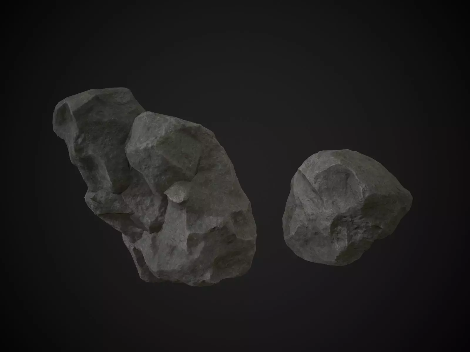 Rocks Cliffs Free low-poly 3D model