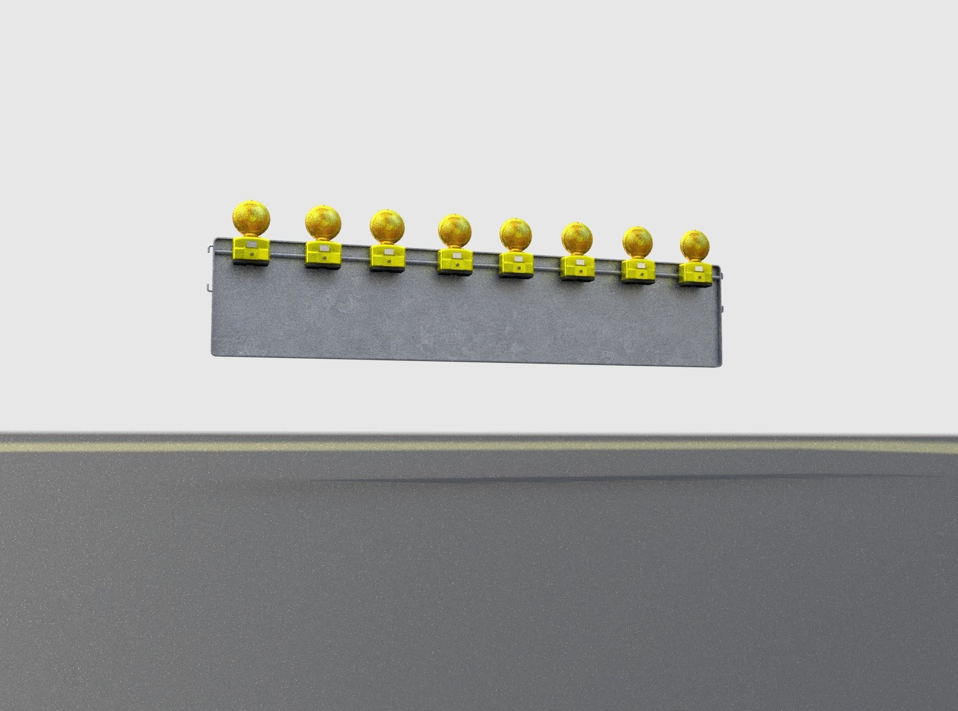 Construction Barrier 4 with warning lights 600-39 500x2400mm Low-poly 3D model_24