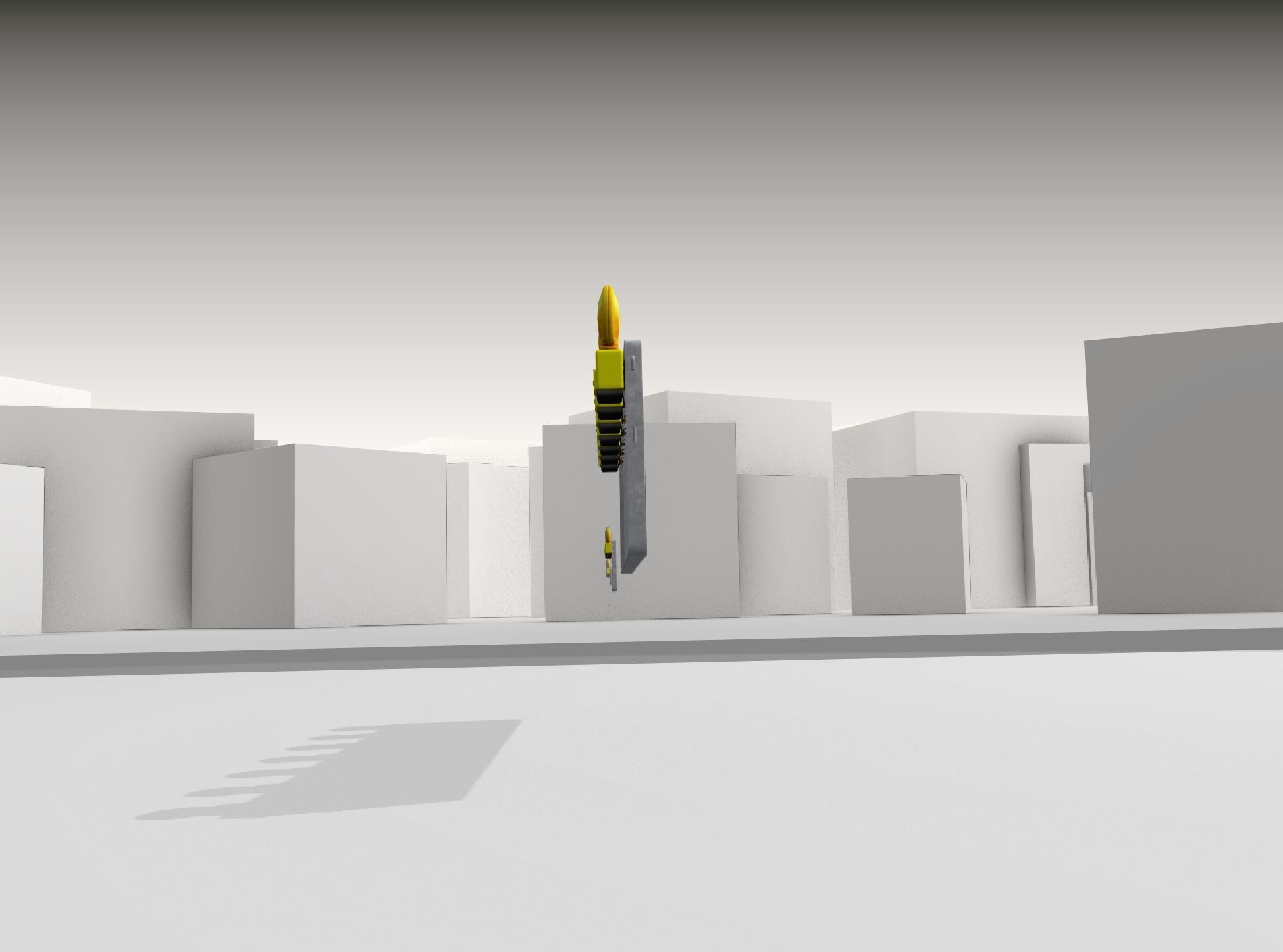 Construction Barrier 4 with warning lights 600-38 500x2000mm Low-poly 3D model_35