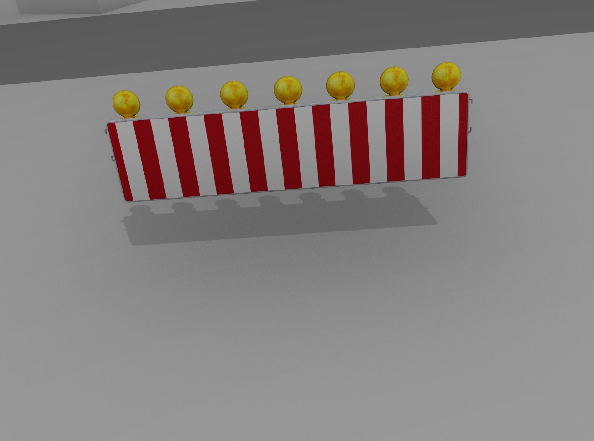 Construction Barrier 4 with warning lights 600-38 500x2000mm Low-poly 3D model_47