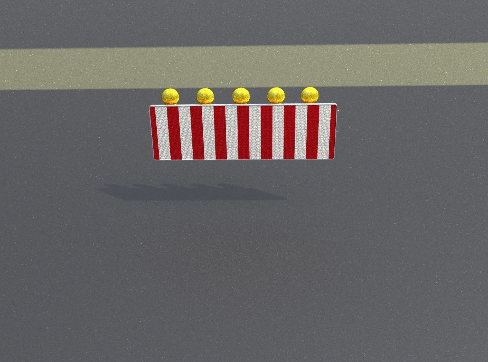 Construction Barrier 4 with warning lights 600-37 500x1600mm Low-poly 3D model_50