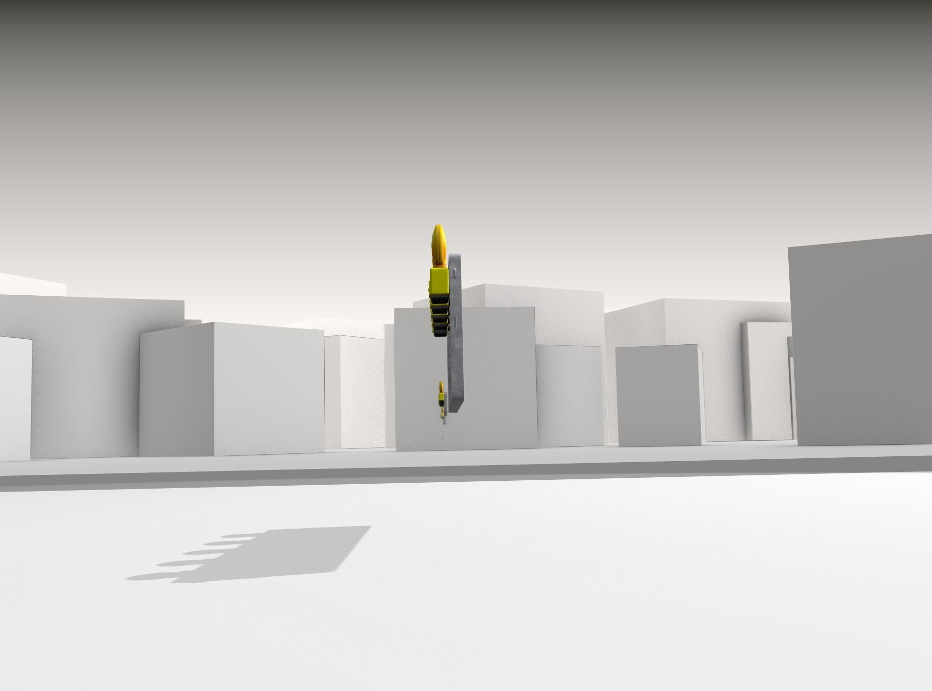 Construction Barrier 4 with warning lights 600-37 500x1600mm Low-poly 3D model_35