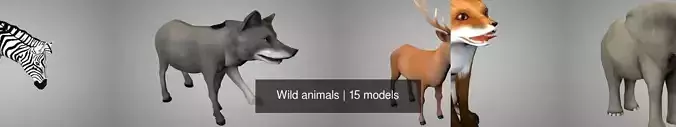 Wild animals 3D Model Collection
