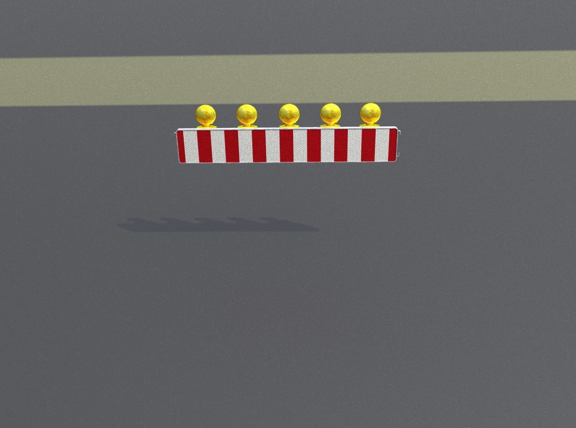 Construction Barrier 4 with warning lights 600-34 250x1600mm Low-poly 3D model_50